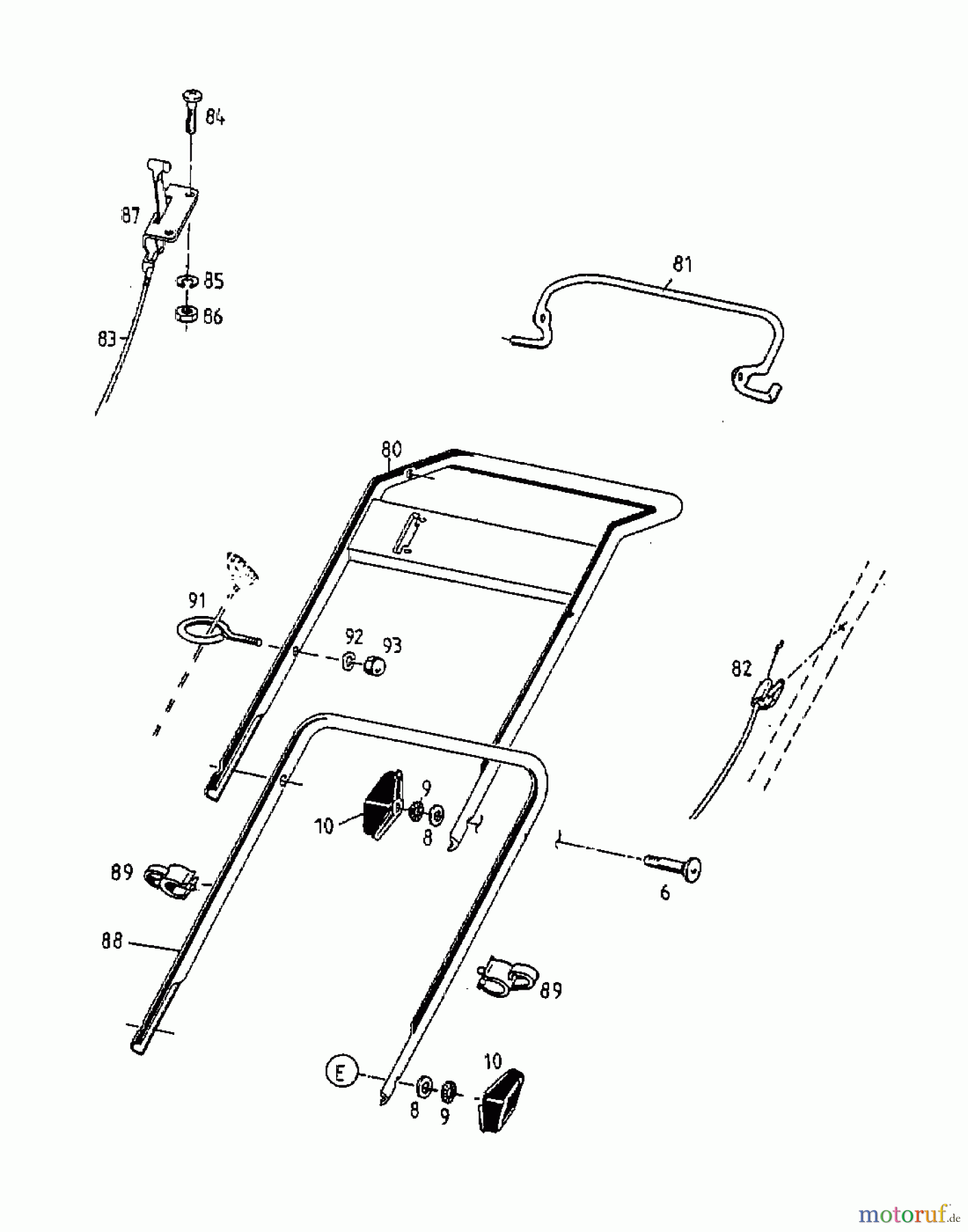  Gutbrod Petrol mower HB 42 L 11B-L56Z604  (1999) Handle