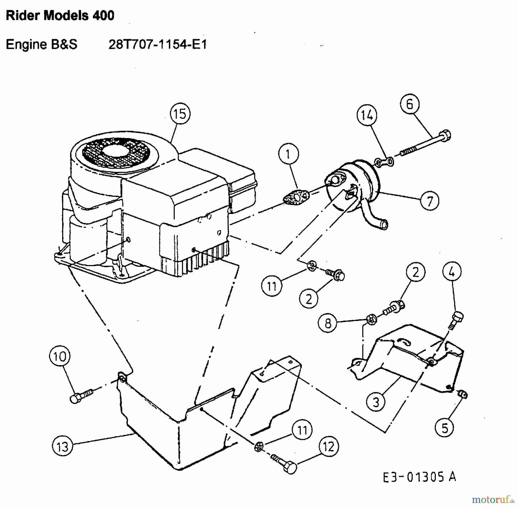  Gutbrod Lawn tractors Sprint 1400 13AE45GC604  (1997) Engine accessories