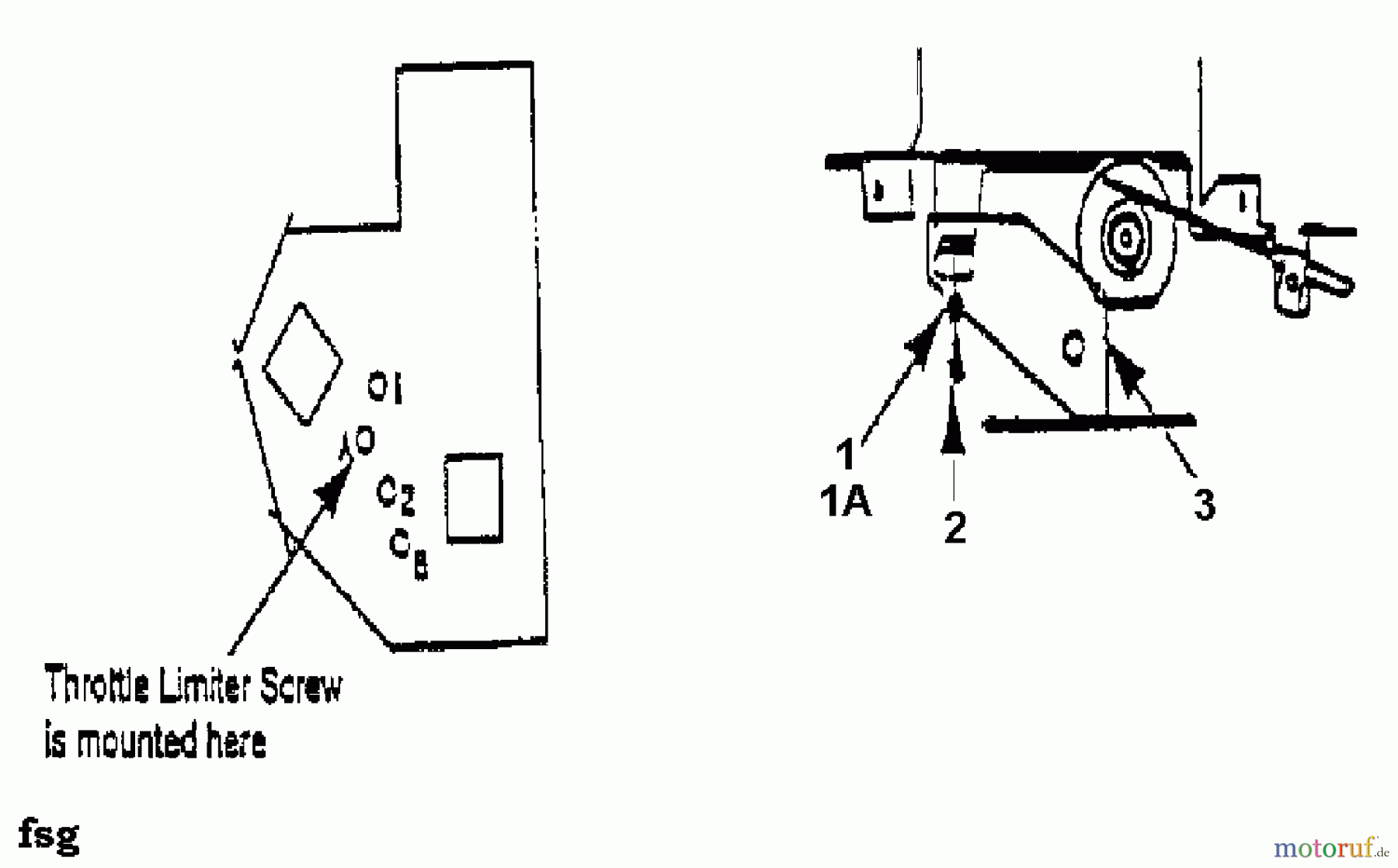  Lawnflite Lawn tractors 904 13BL765N611  (1998) Throttle limiter