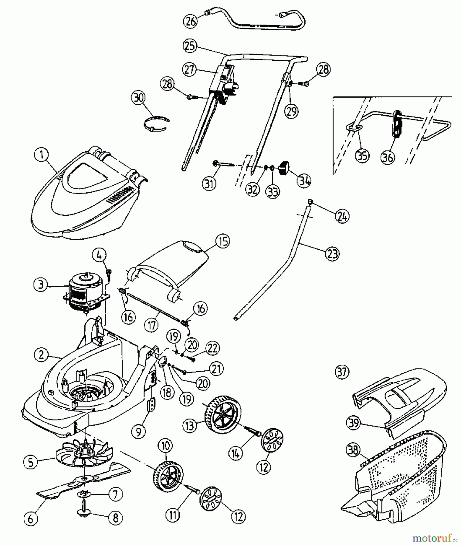  Fleurelle Electric mower E 381 18A-G2F-619  (2000) Basic machine