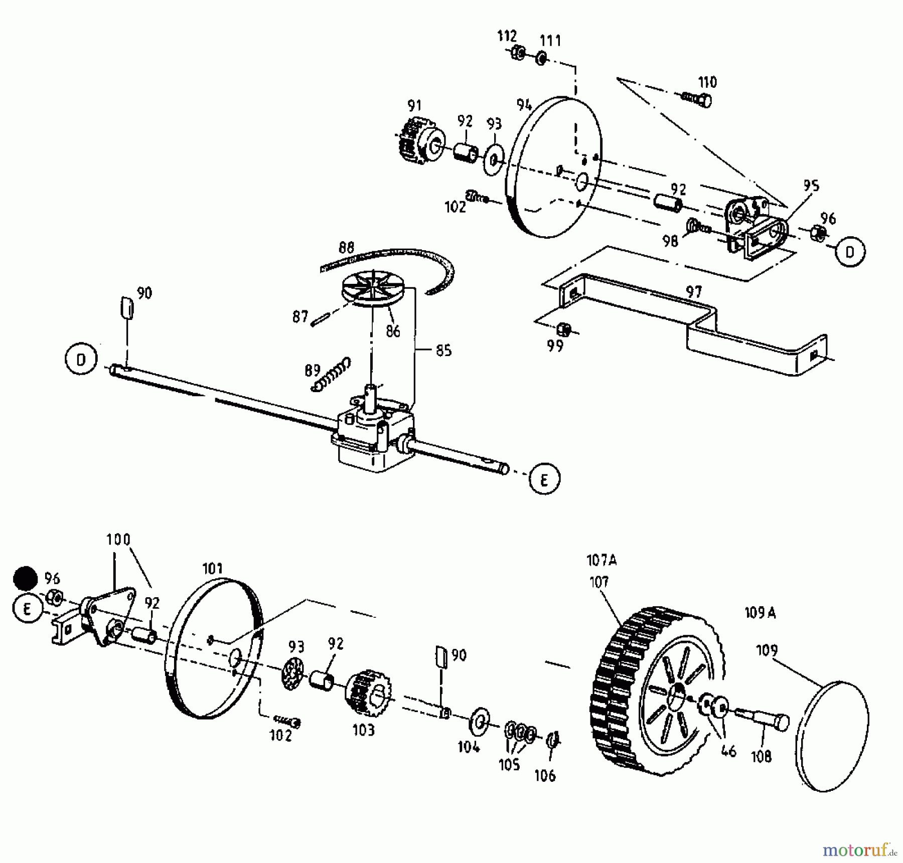  Gutbrod Petrol mower self propelled HB 48 RL 12C-T58V604  (2000) Gearbox