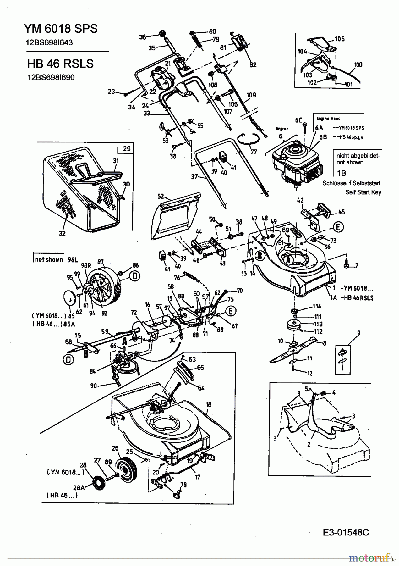  Gutbrod Petrol mower self propelled HB 46 RSLS 12BS698I690  (2003) Basic machine