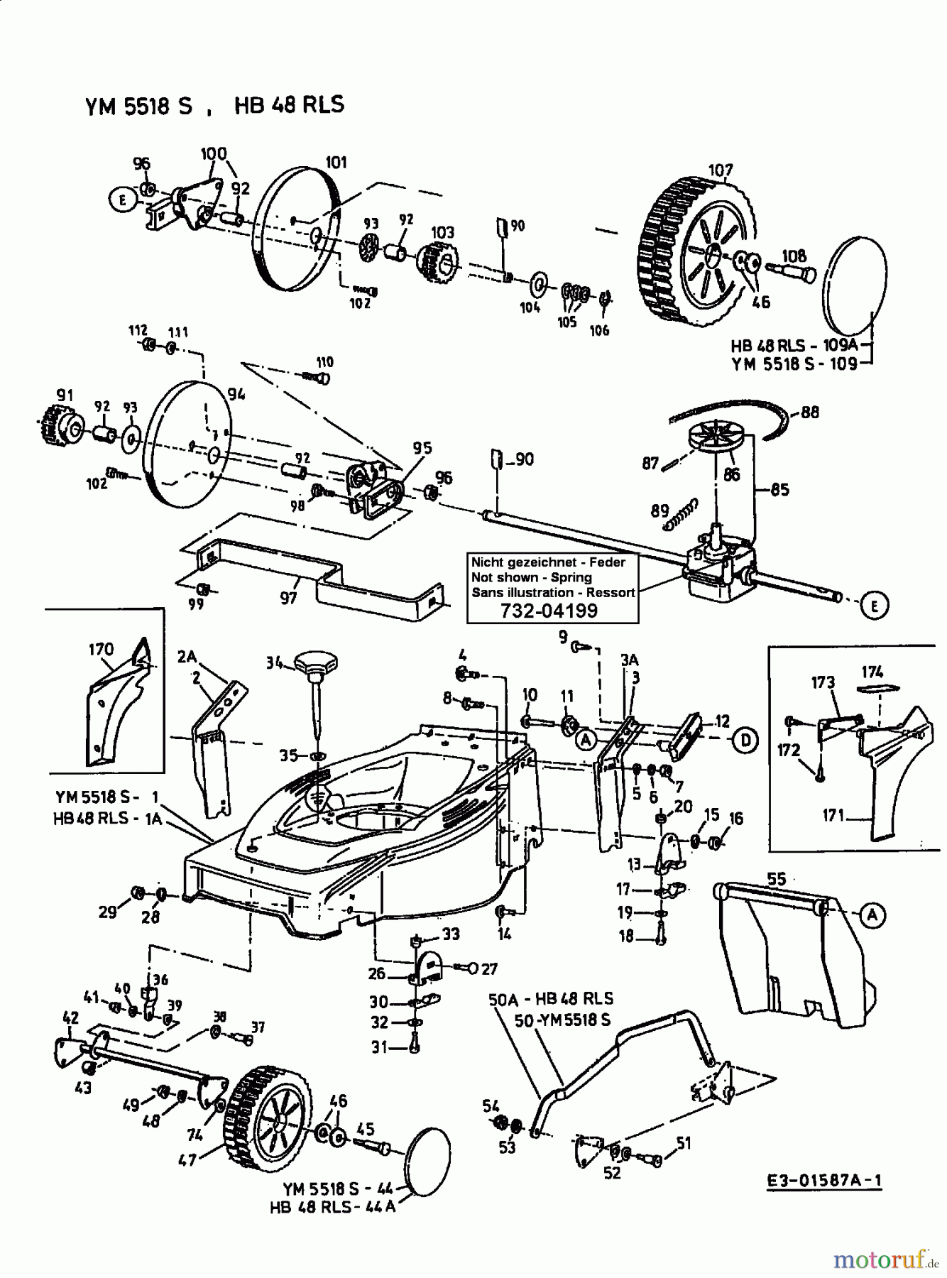  Gutbrod Petrol mower self propelled HB 48 RLS 12C-T78X690  (2001) Basic machine