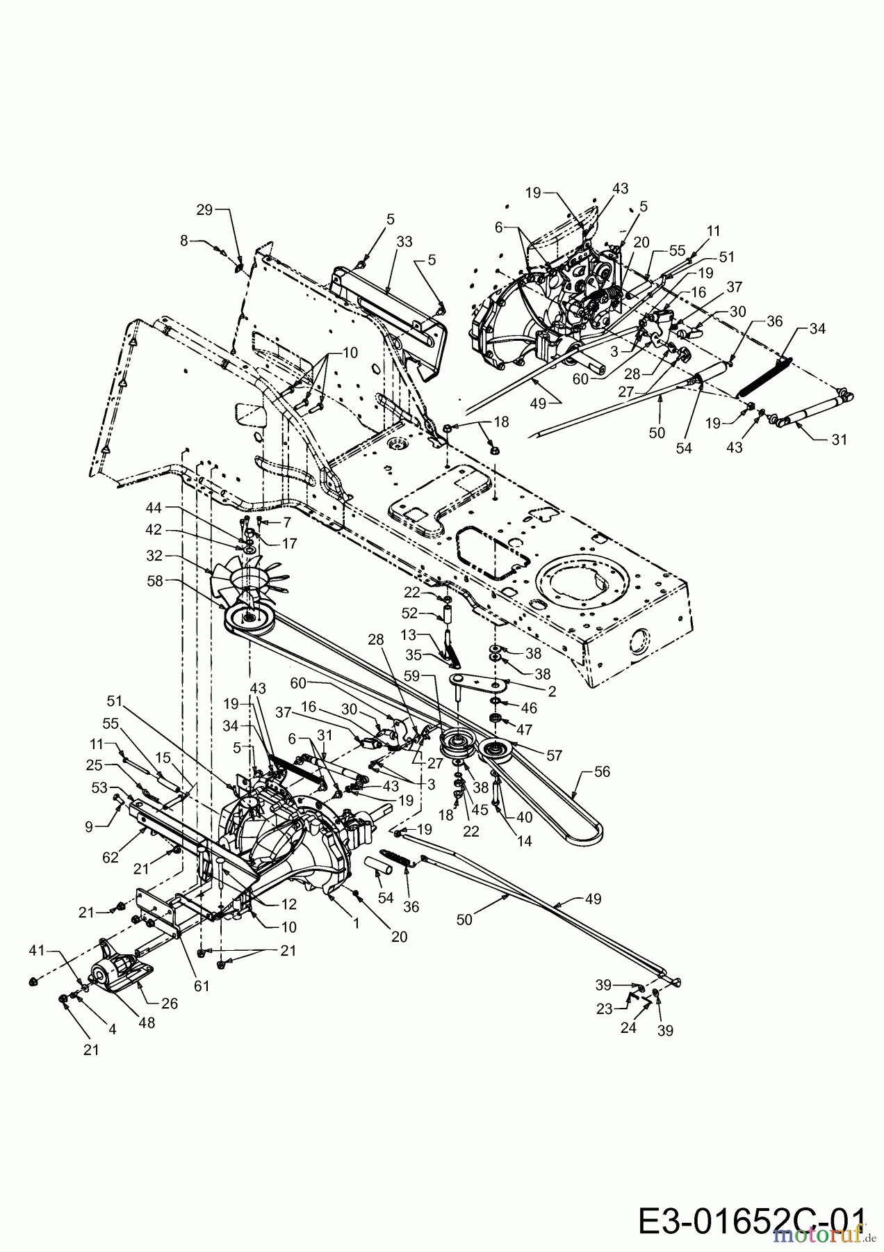  Gutbrod Lawn tractors GLX 105 RHL 13AT516N690  (2002) Drive system