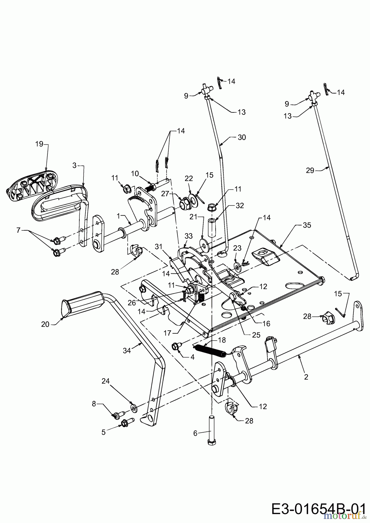  MTD untill 2011 Lawn tractors SG 155 A 13AP508G678  (2002) Pedals