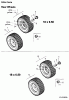 Lawnflite 807 13BA509G611 (2003) Listas de piezas de repuesto y dibujos Rear wheels