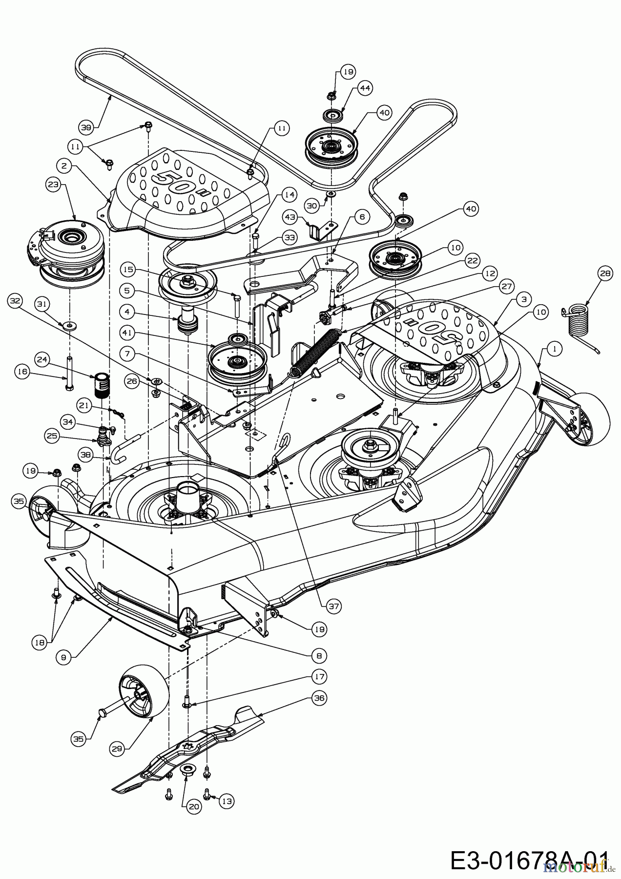  Troy-Bilt Zero Turn Mustang XP 50 17AFCACP011  (2013) Mowing deck P (50