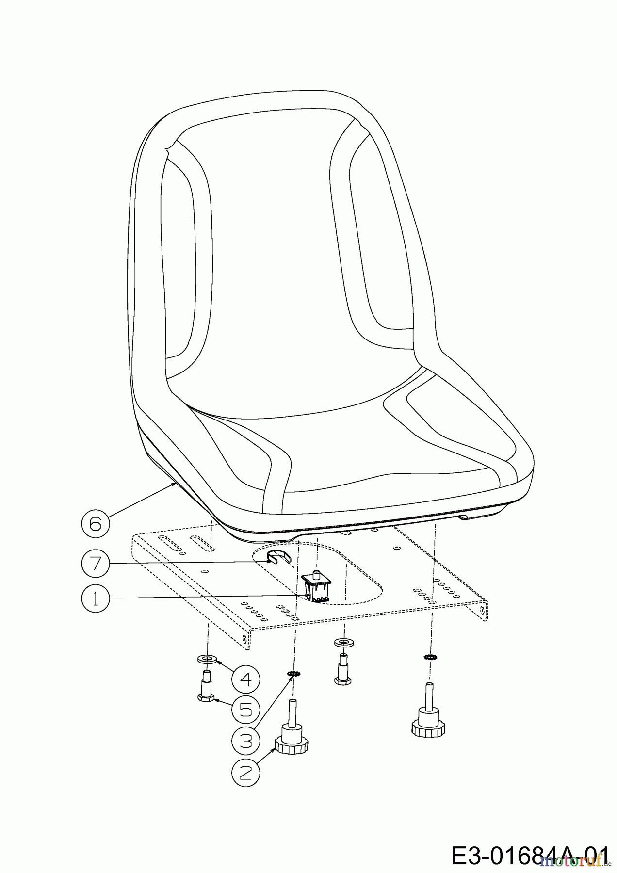  Troy-Bilt Zero Turn Mustang XP 50 17AFCACP011  (2013) Seat, Seat switch