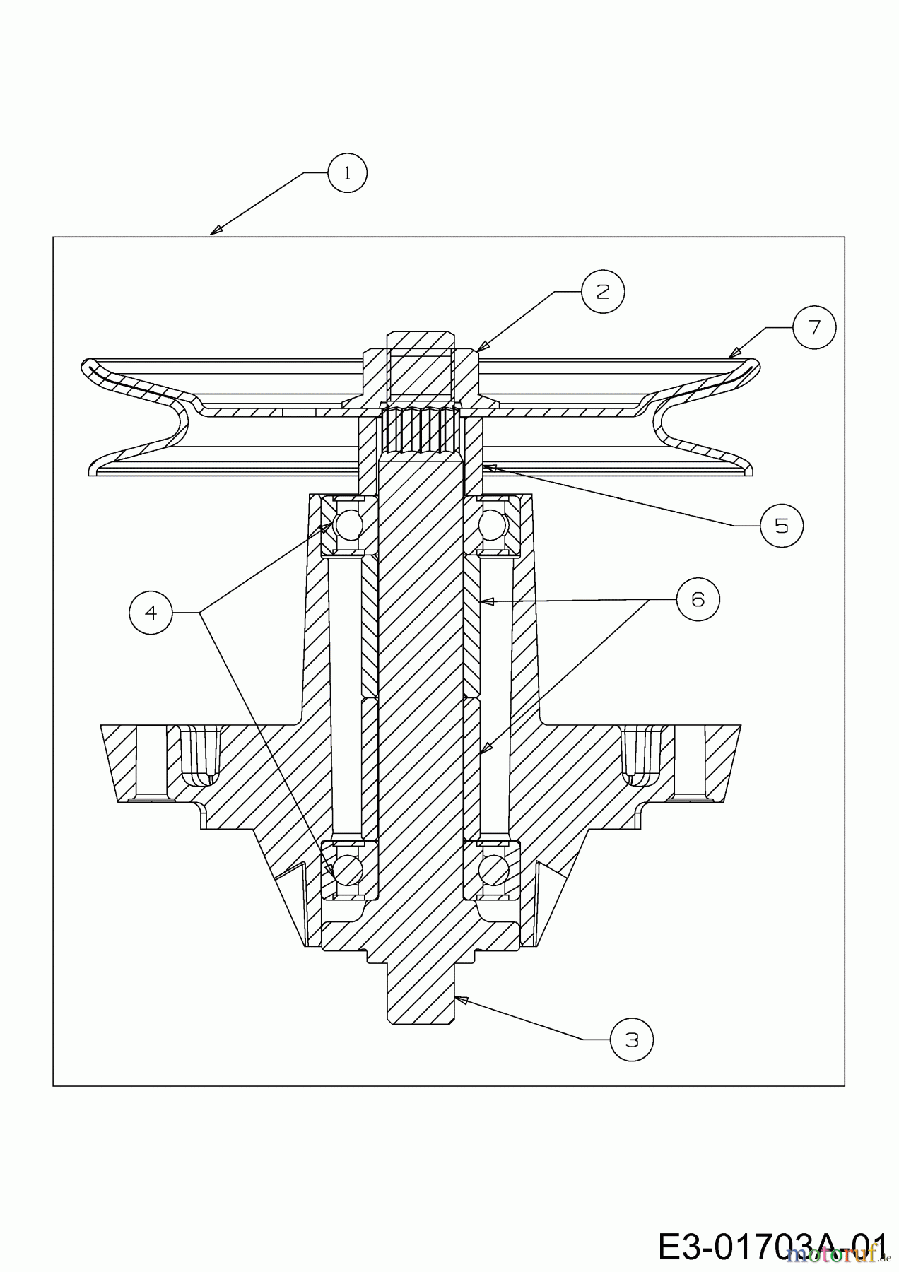  Bolens Lawn tractors BL 180/105 H 13A3491N684  (2007) Spindle 618-0624