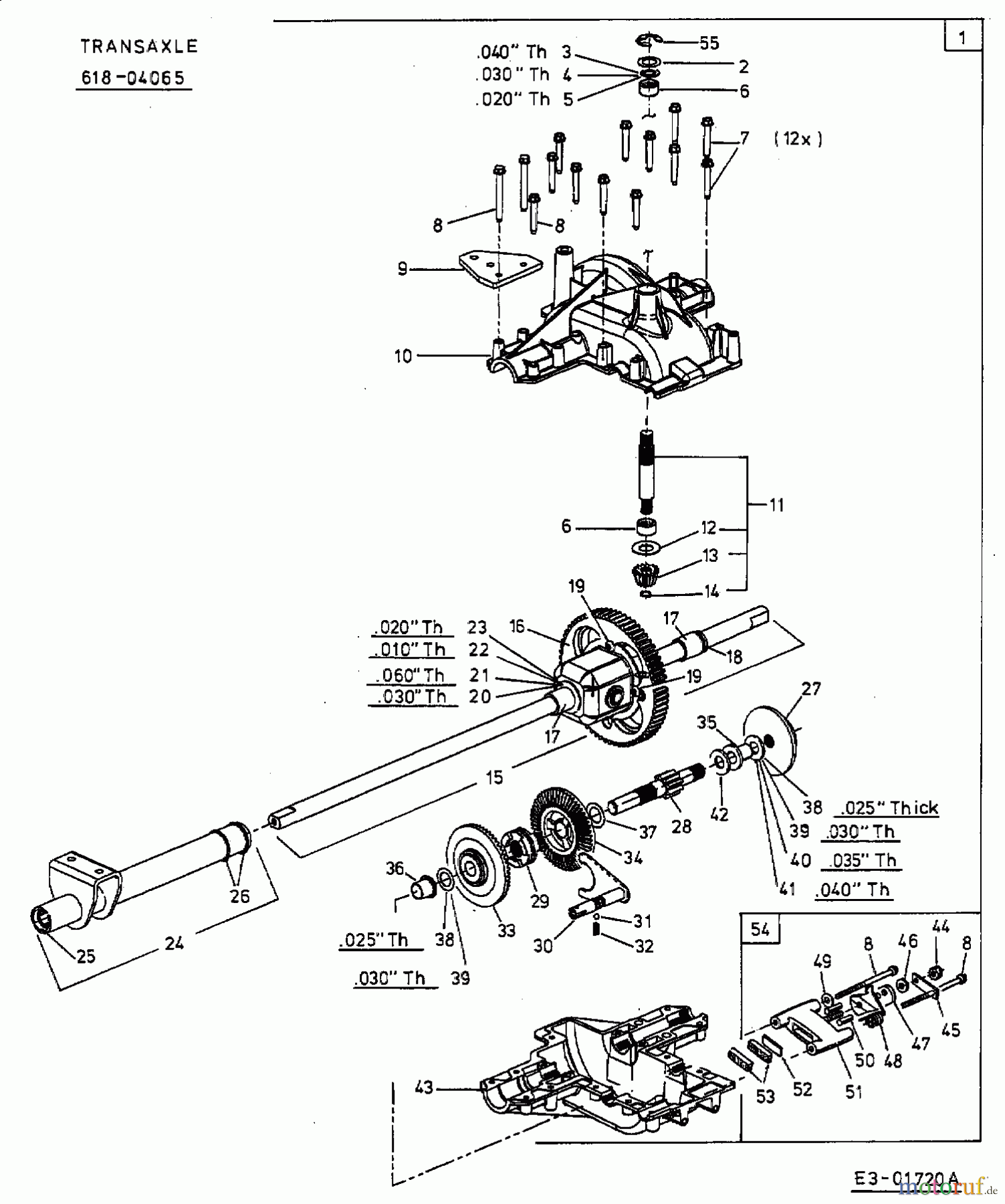  Fleurelle Lawn tractors AMH 1303 13A1489E619  (2004) Gearbox