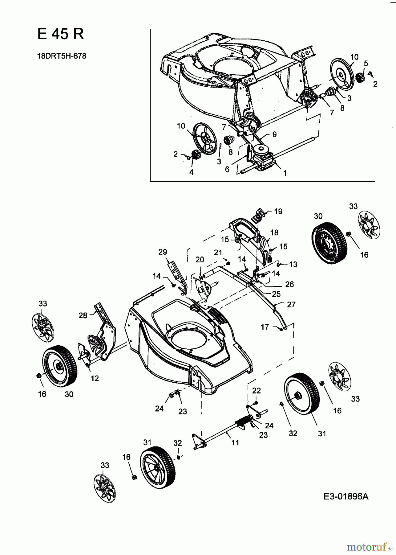  MTD Electric mower self propelled E 45 R 18DRT5H-678  (2004) Gearbox