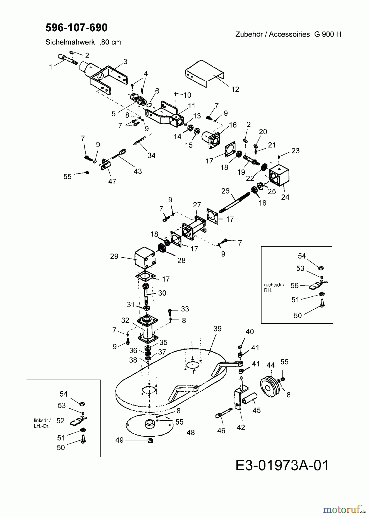  MTD Accessories Accessories multi purpose two wheel tractor Rotary 80 cm for G 900 H 596-107-690  (2004) Cutting drive