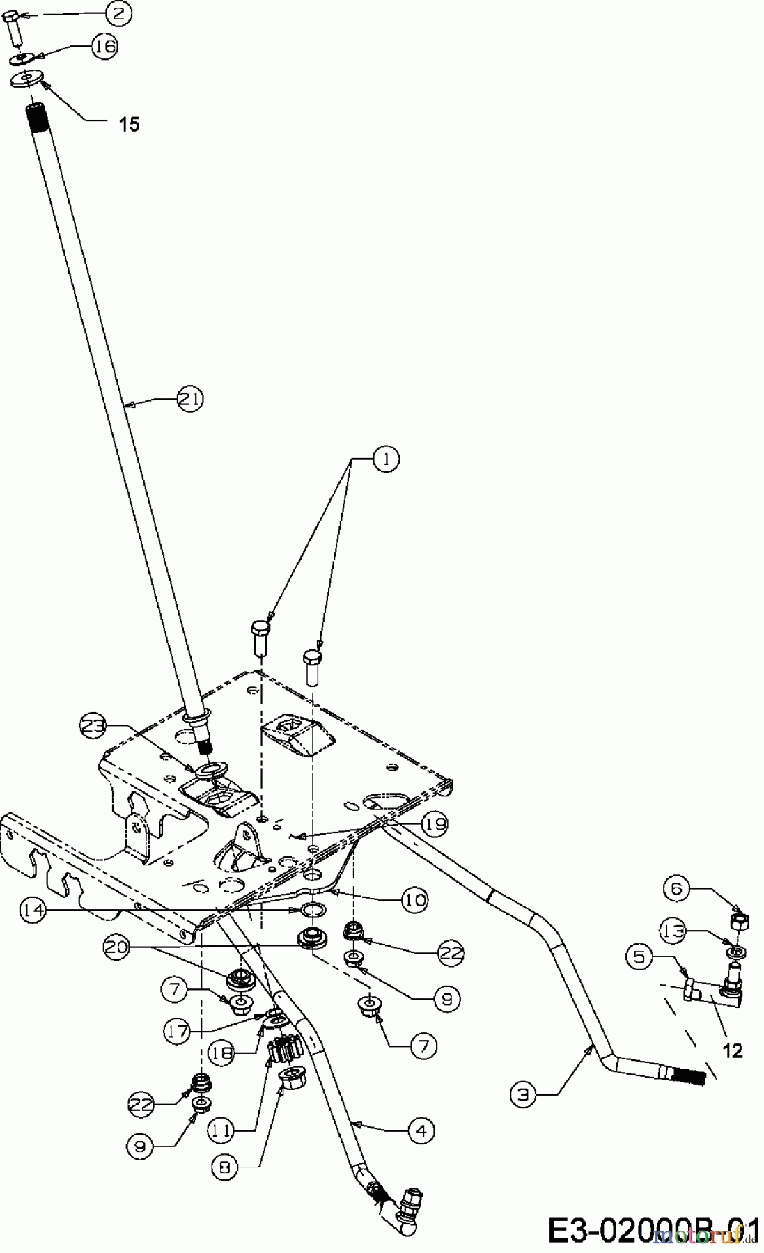  Bolens Lawn tractors BL 175/105 H 13A3511N684  (2007) Steering