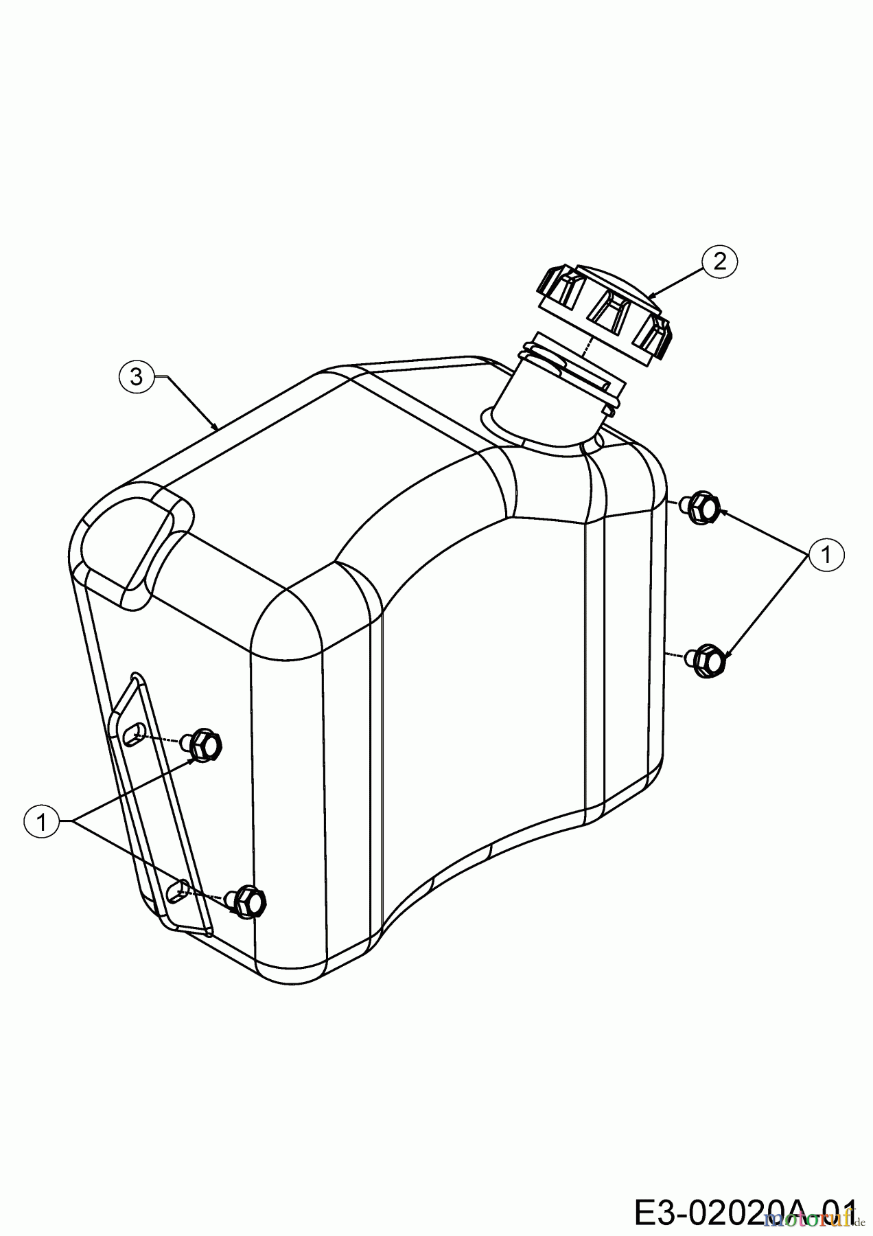  Verts Loisirs Lawn tractors VL 165 H 42 TD 13AD488N617  (2005) Fuel tank