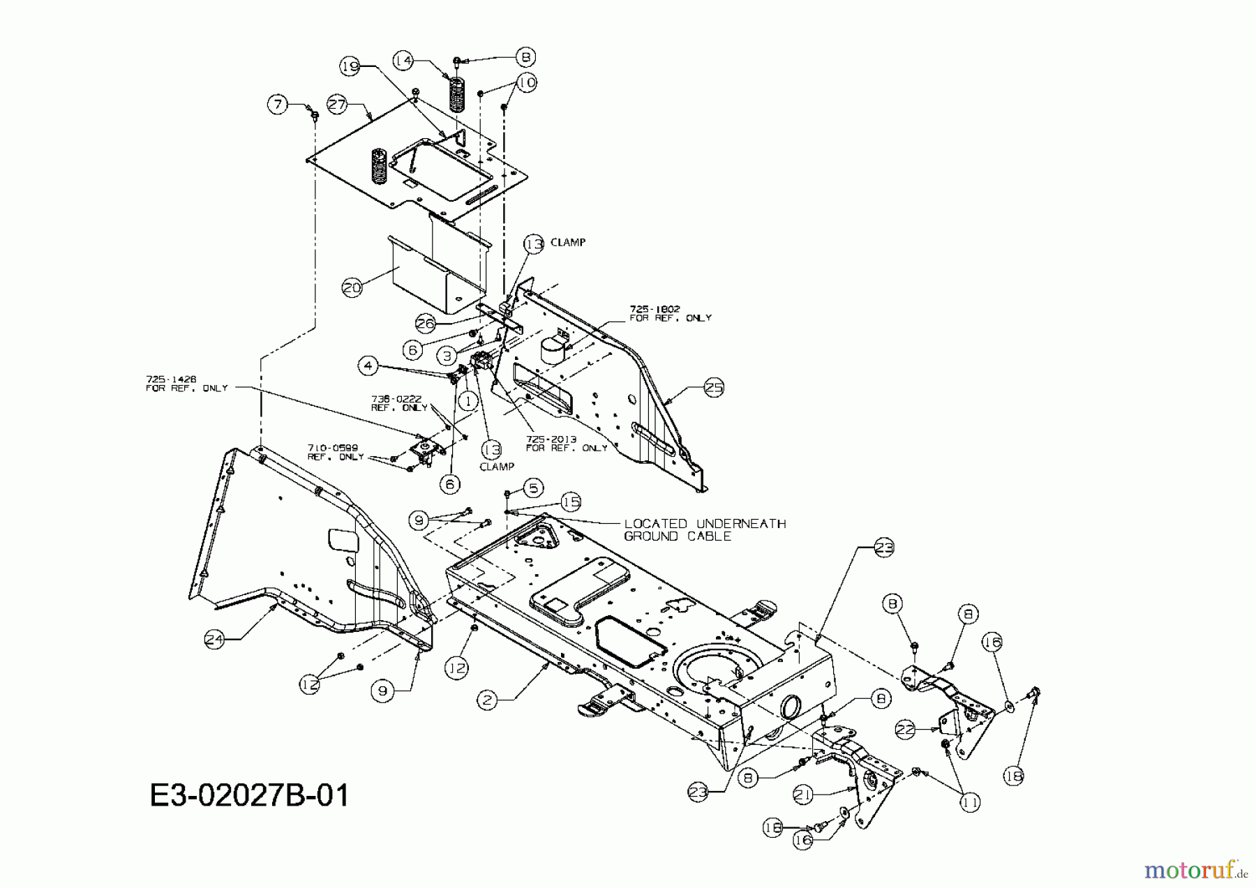  MTD Lawn tractors 175/105 H 13A3497N676  (2008) Frame