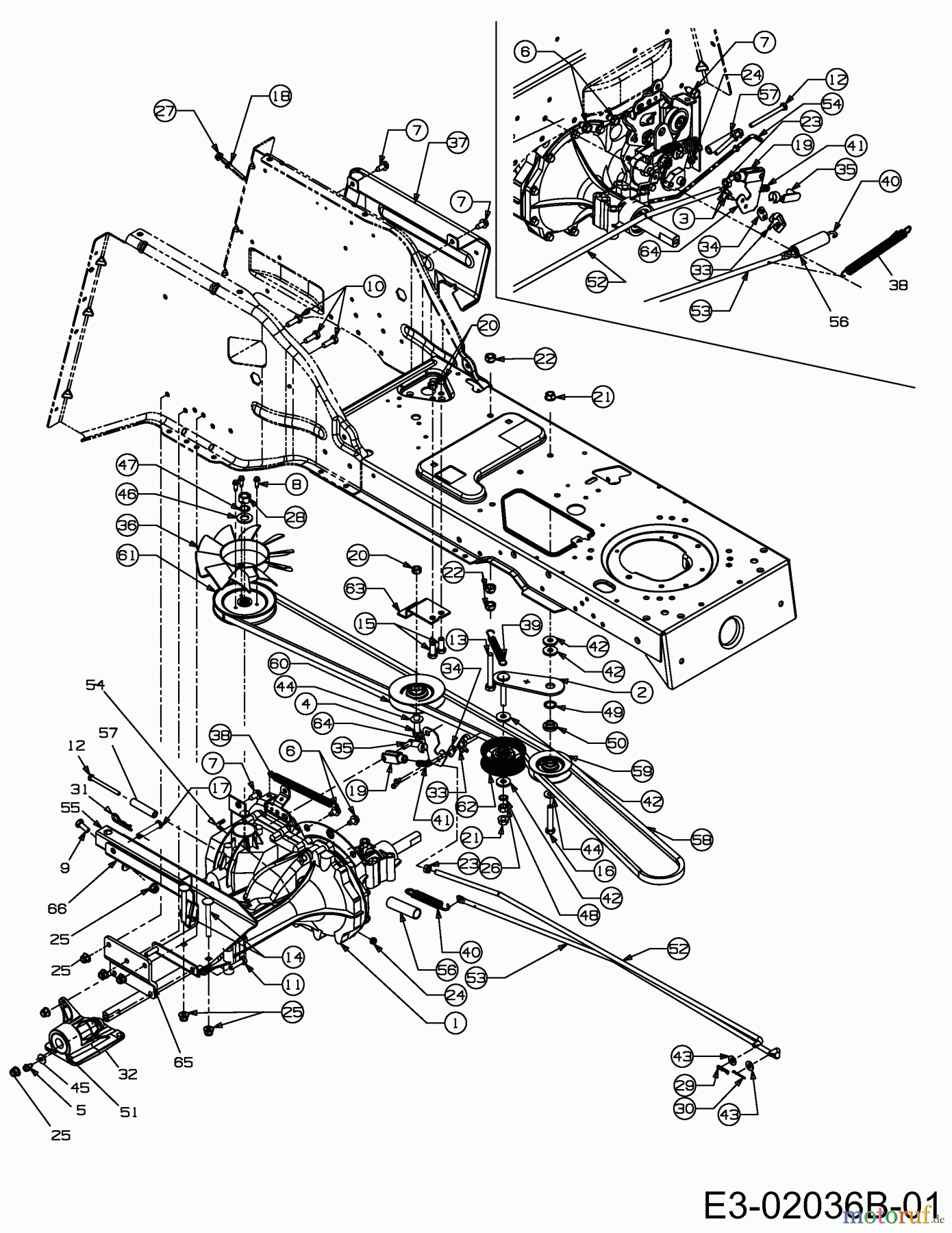  Gutbrod Lawn tractors GLX 92 RHLK 13CI516E690  (2005) Drive system