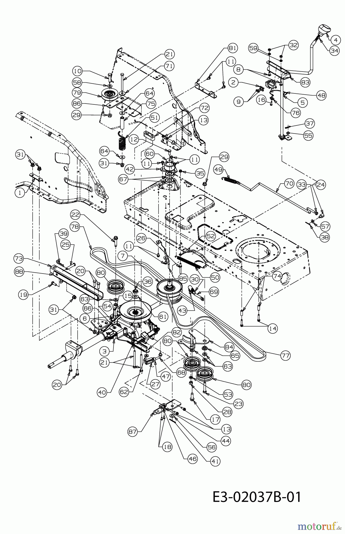  Gutbrod Lawn tractors GLX 105 RAT 13B7506N690  (2005) Drive system