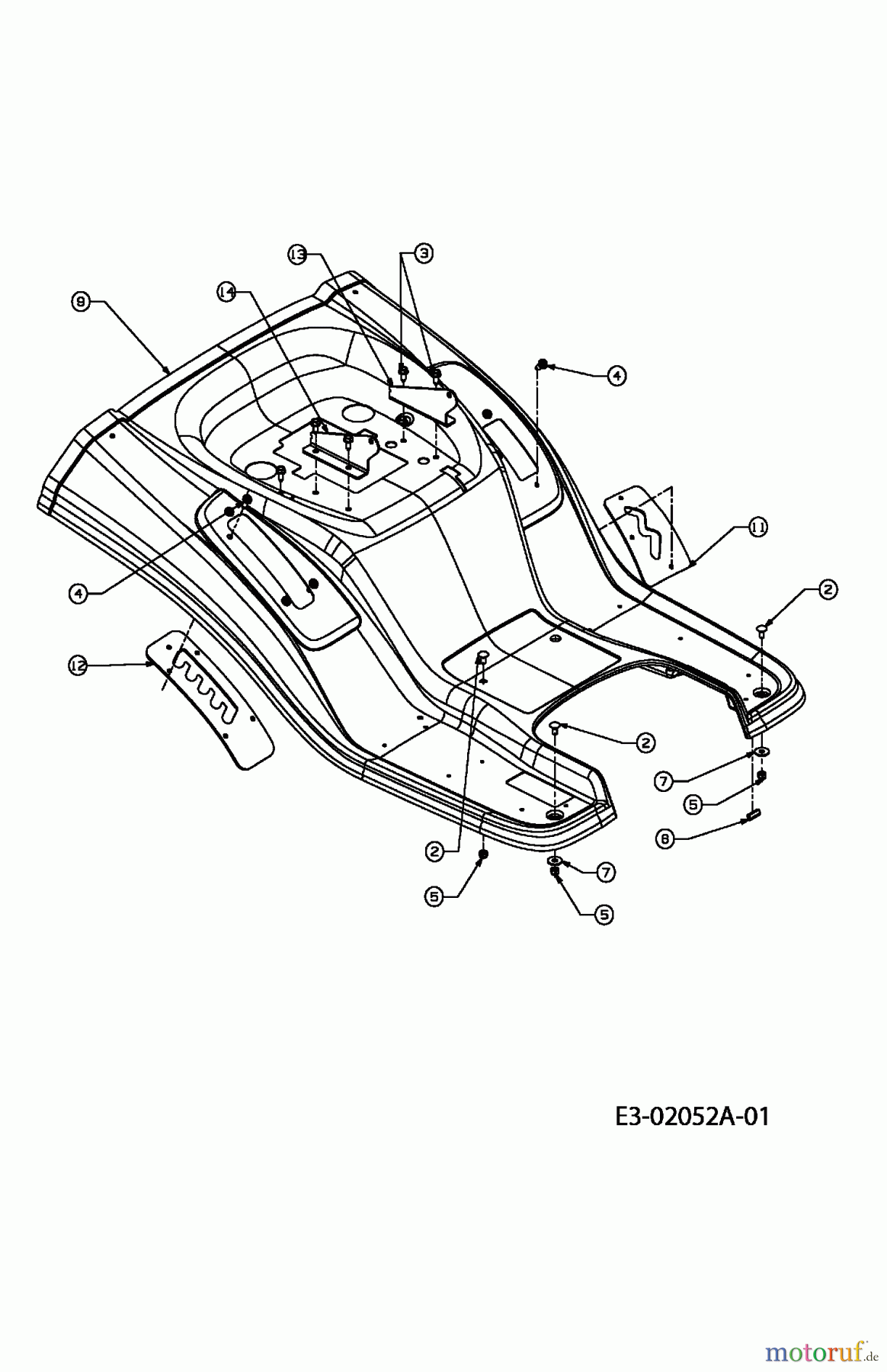  Bolens Lawn tractors BL 155/92 A 13A3481E684  (2007) Fender