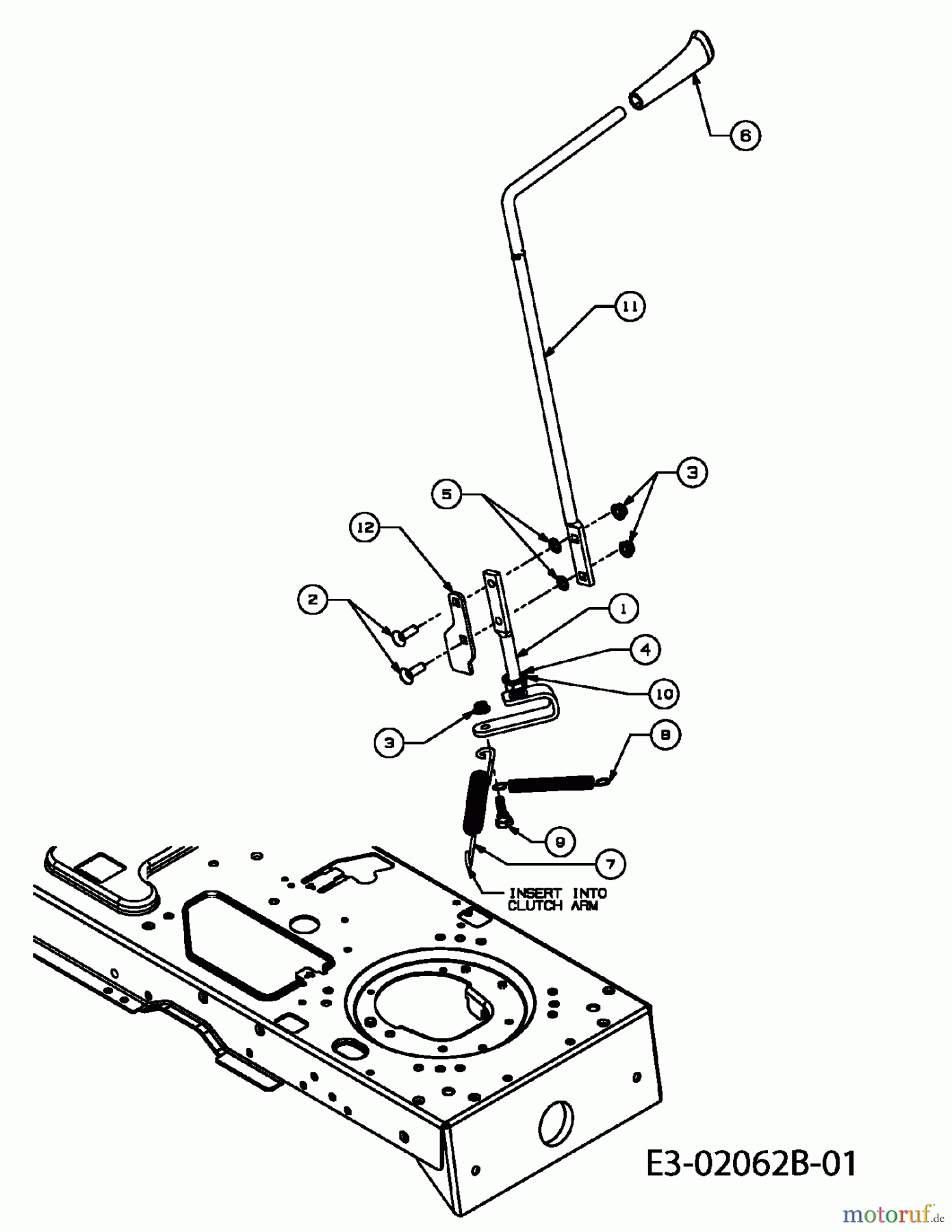  Bolens Lawn tractors BL 175/92 H 13AN491E684  (2008) Deck engagement