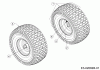 MTD Smart RF 145 H 13CM795F600 (2014) Listas de piezas de repuesto y dibujos Front wheels 13x5