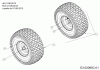 MTD Smart RG 145 13HM76KG600 (2017) Listas de piezas de repuesto y dibujos Front wheels 15x6 from 01.06.2013