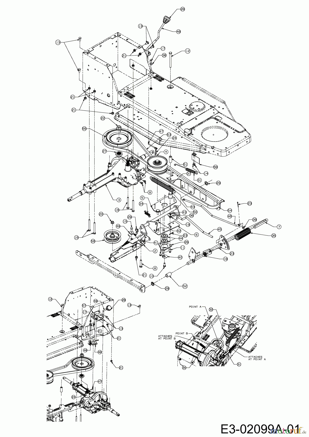  Gardens Best Lawn tractors RH 115/76 13DH452C610  (2005) Drive system