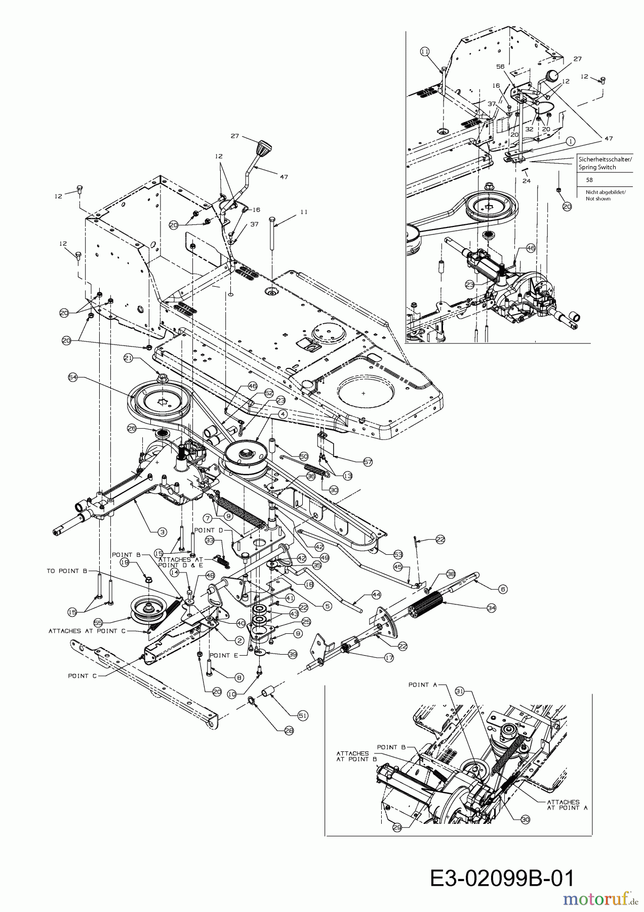  Bolens Lawn tractors BL 125/76 T 13D1471C684  (2006) Drive system