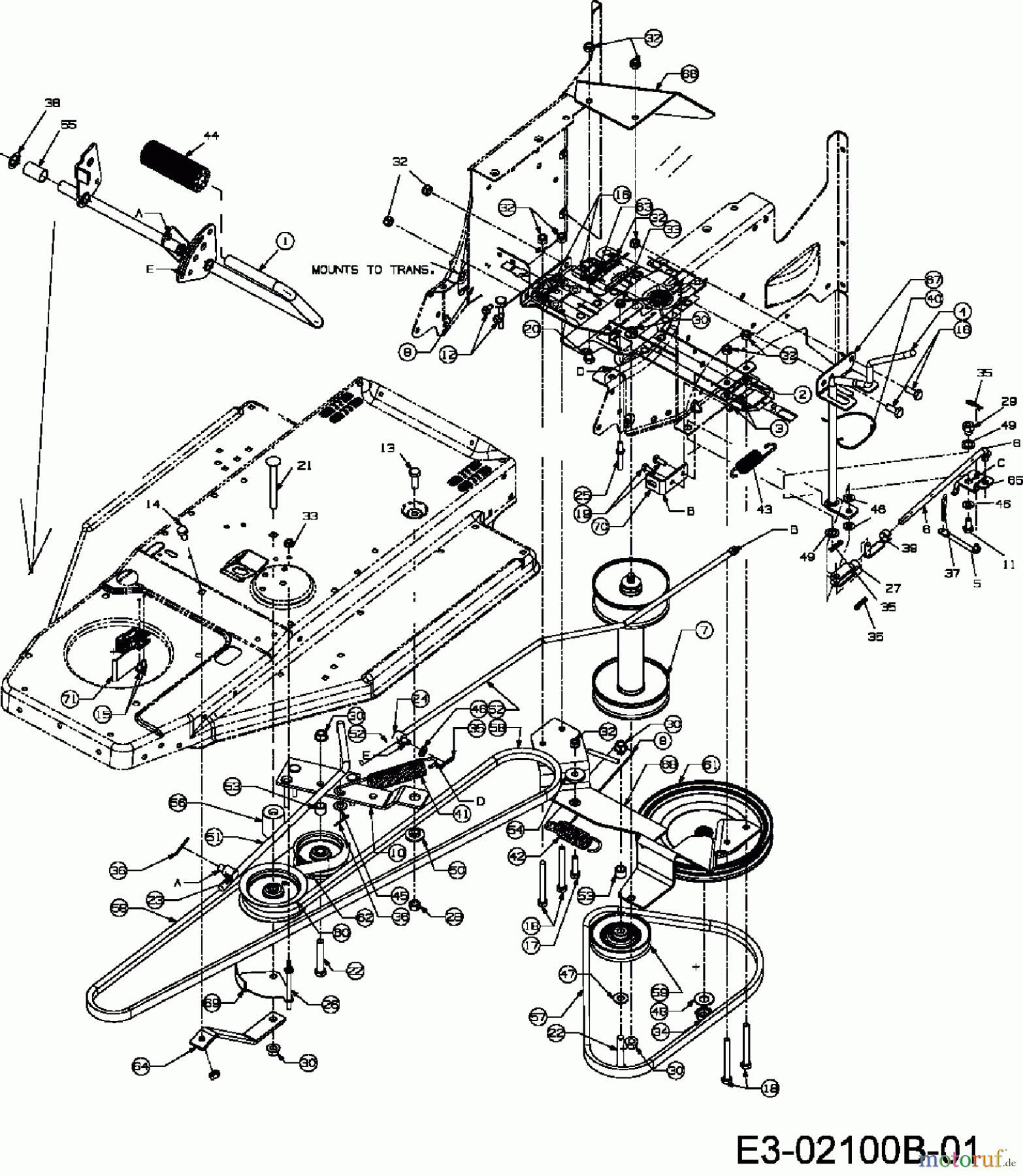  Merox Lawn tractors MXRH 125/92 13D1458E667  (2006) Drive system, Pedals