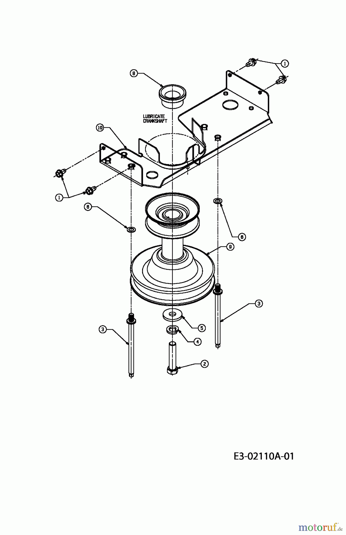  Greencut Lawn tractors AT 100/06 13DH452F439  (2007) Engine pulley