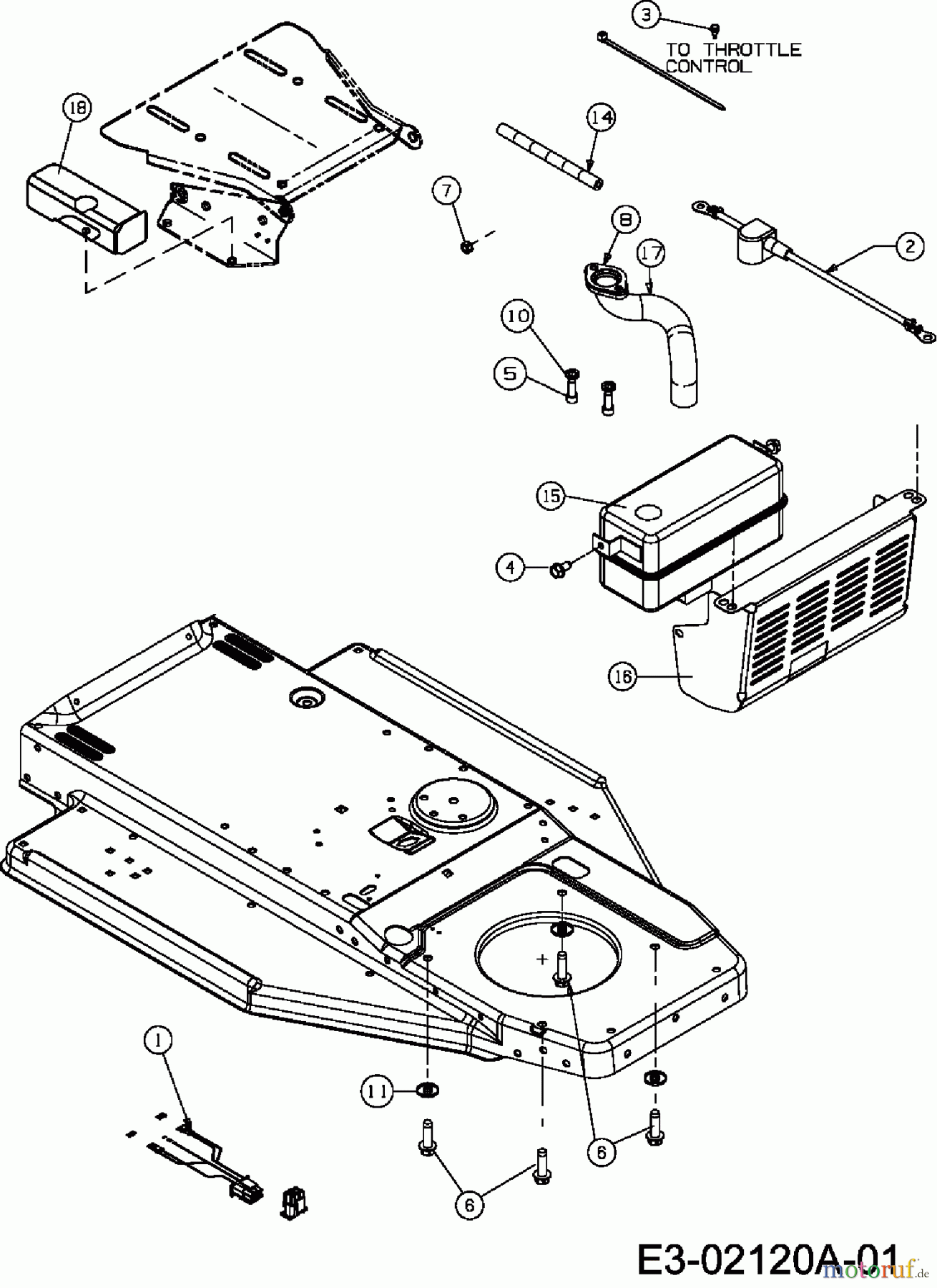  Bolens Lawn tractors BL 125/76 T 13D1471C484  (2007) Engine accessories