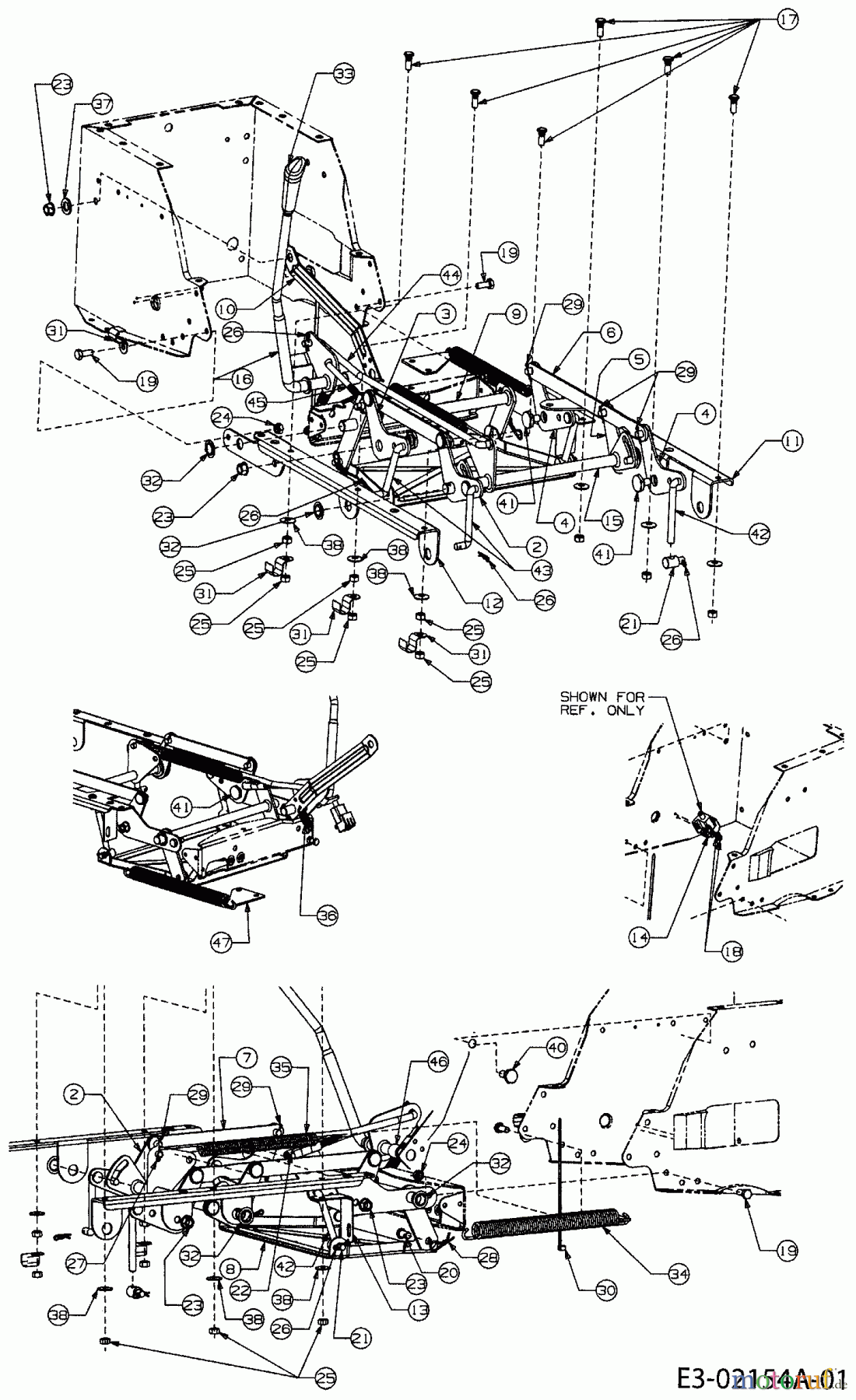  Bolens Lawn tractors BL 125/76 T 13D1471C684  (2006) Deck lift