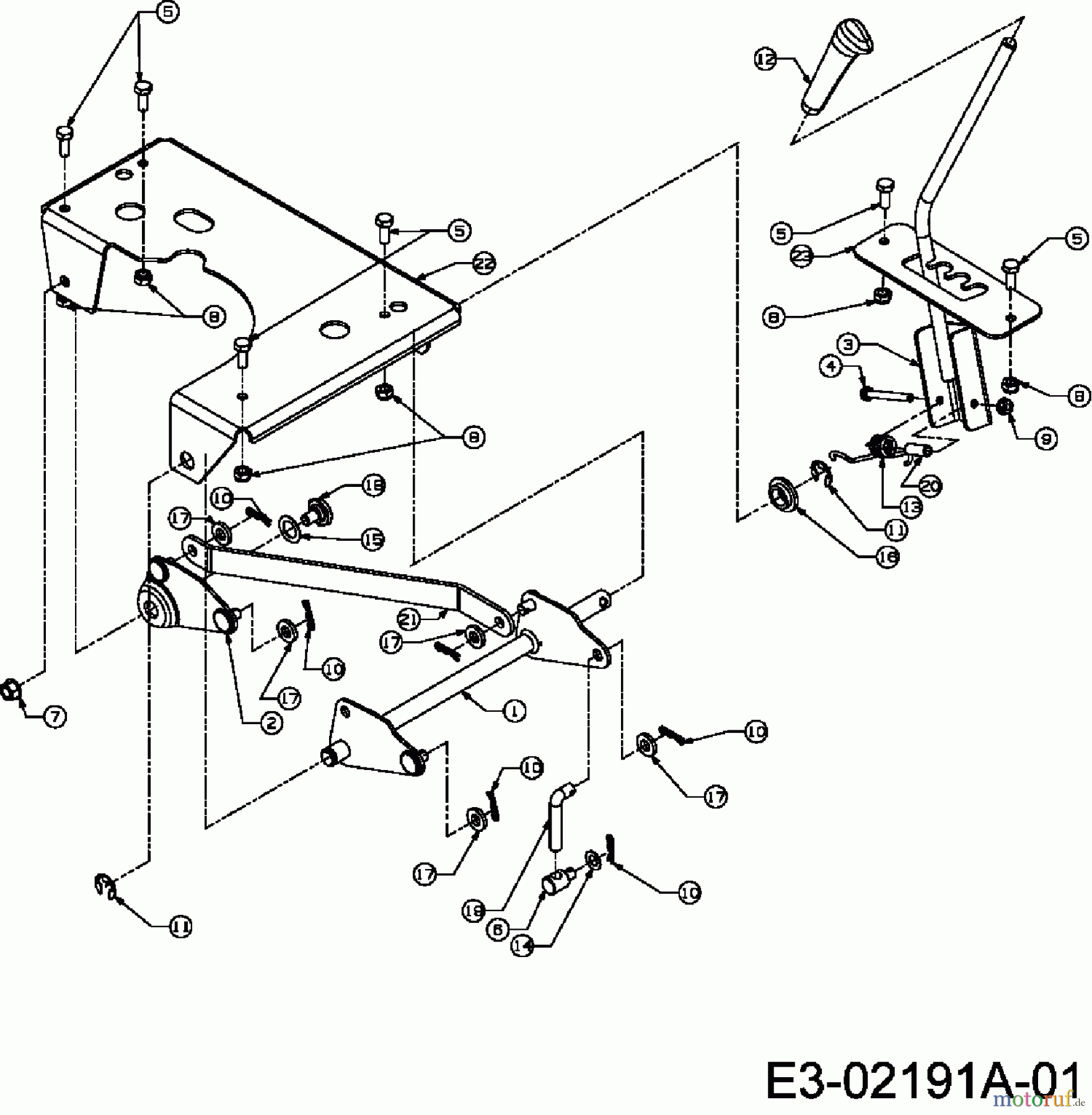  MTD Lawn tractors Pinto E-Start 13B4065-678  (2004) Deck lift