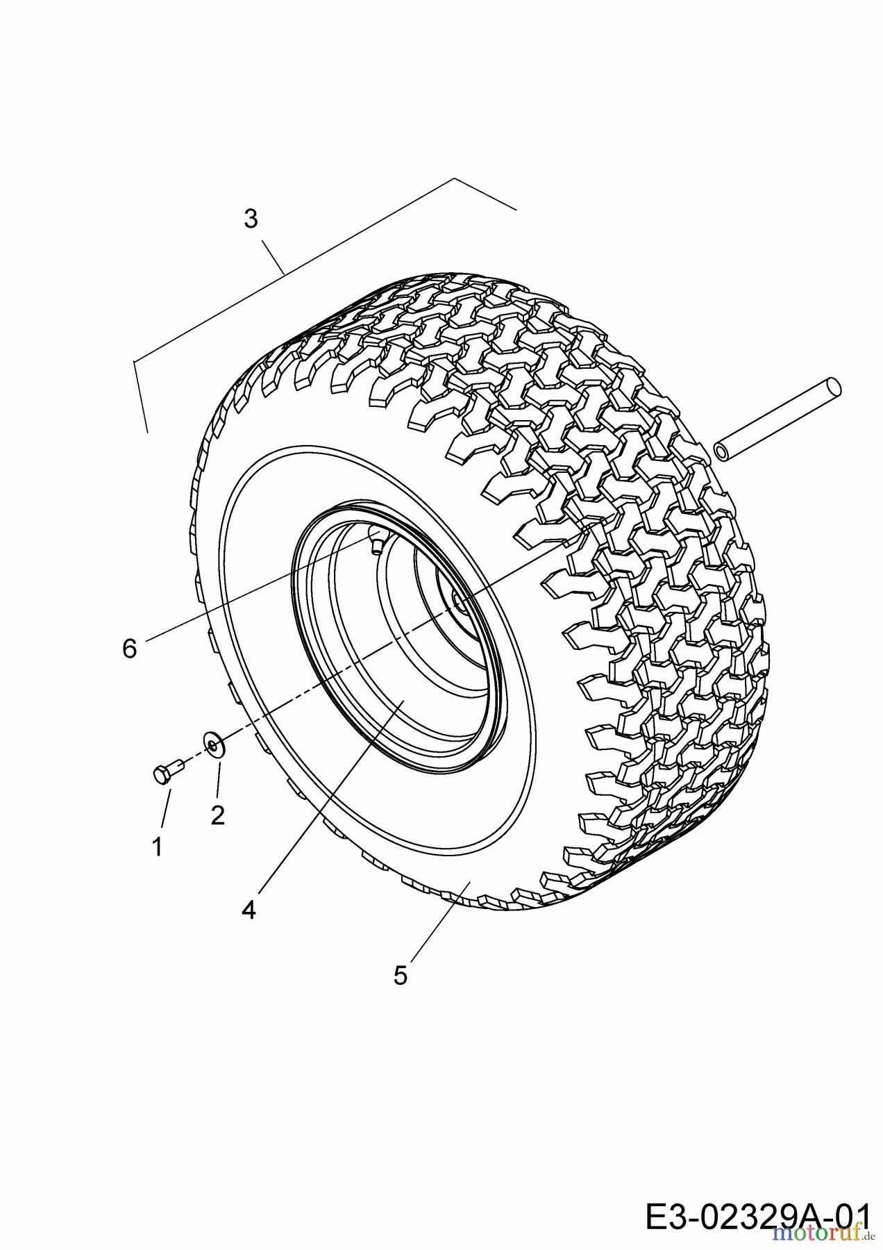  Black-Line Lawn tractors RS 22/107 13A4761G683  (2006) Wheels Rear