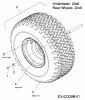 Bolens BL 175/107 T 13A3761G684 (2007) Listas de piezas de repuesto y dibujos Rear wheels 20x8