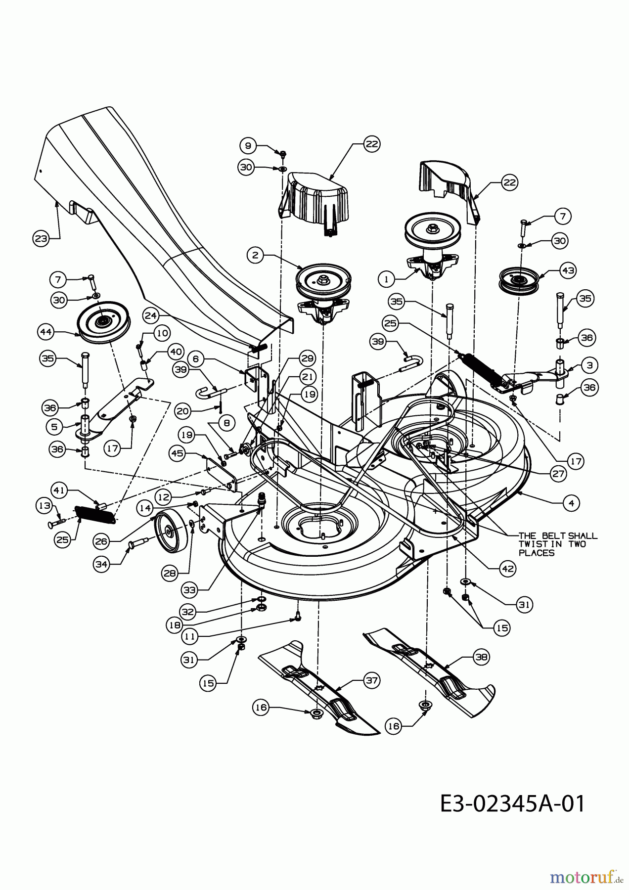  Fleurelle Lawn tractors AMH 1651 13A5489N619  (2005) Mowing deck N (41