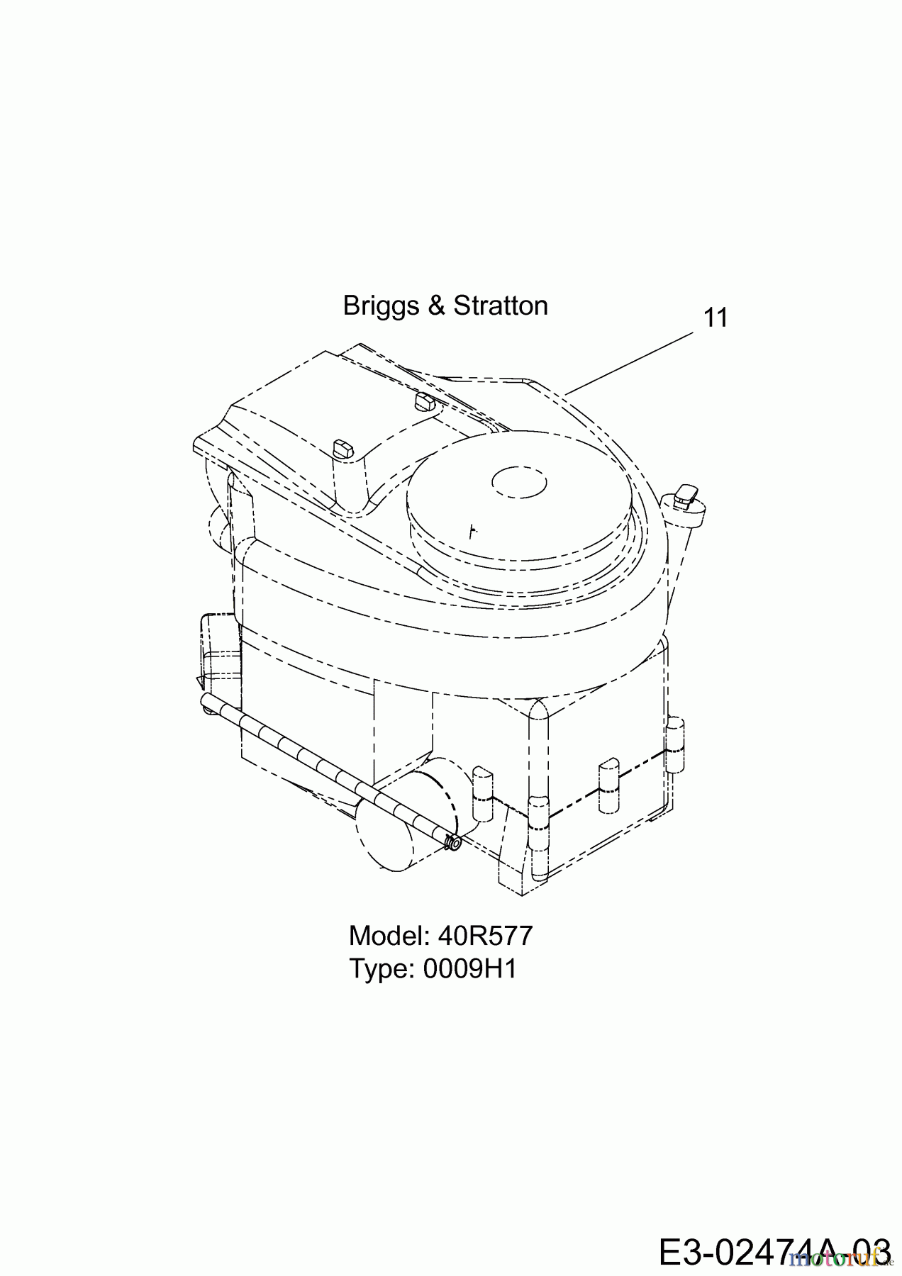  Bestgreen Lawn tractors 160/92 T 13HT76KE615  (2015) Engine Briggs & Stratton