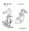 MTD untill 2011 BM 87-35 25A-FM0G678 (2006) Listas de piezas de repuesto y dibujos Control cables, Handle, Cutter bar