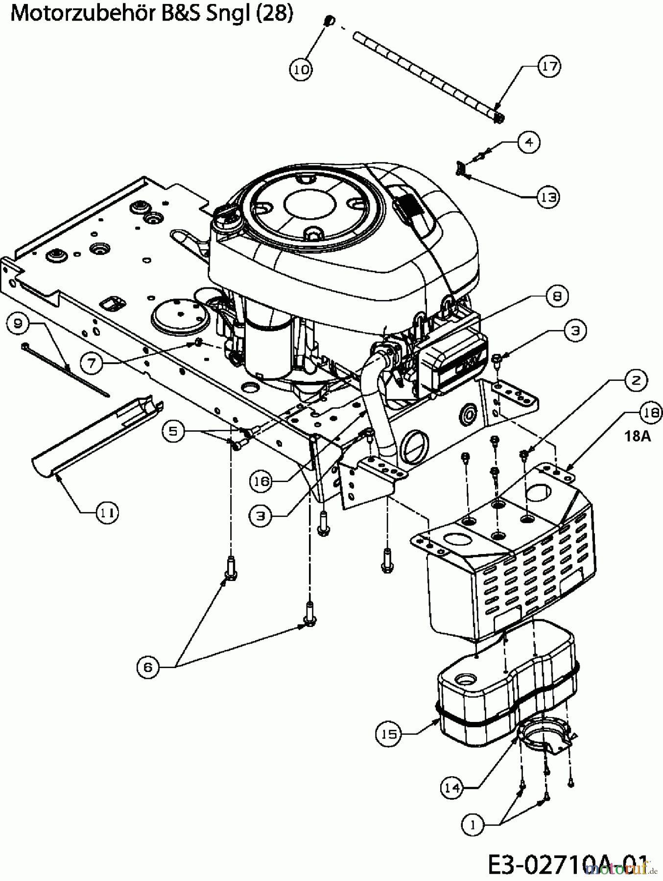  Oleo-Mac Lawn tractors Polo 108/17 H 13AD799G636  (2006) Engine accessories