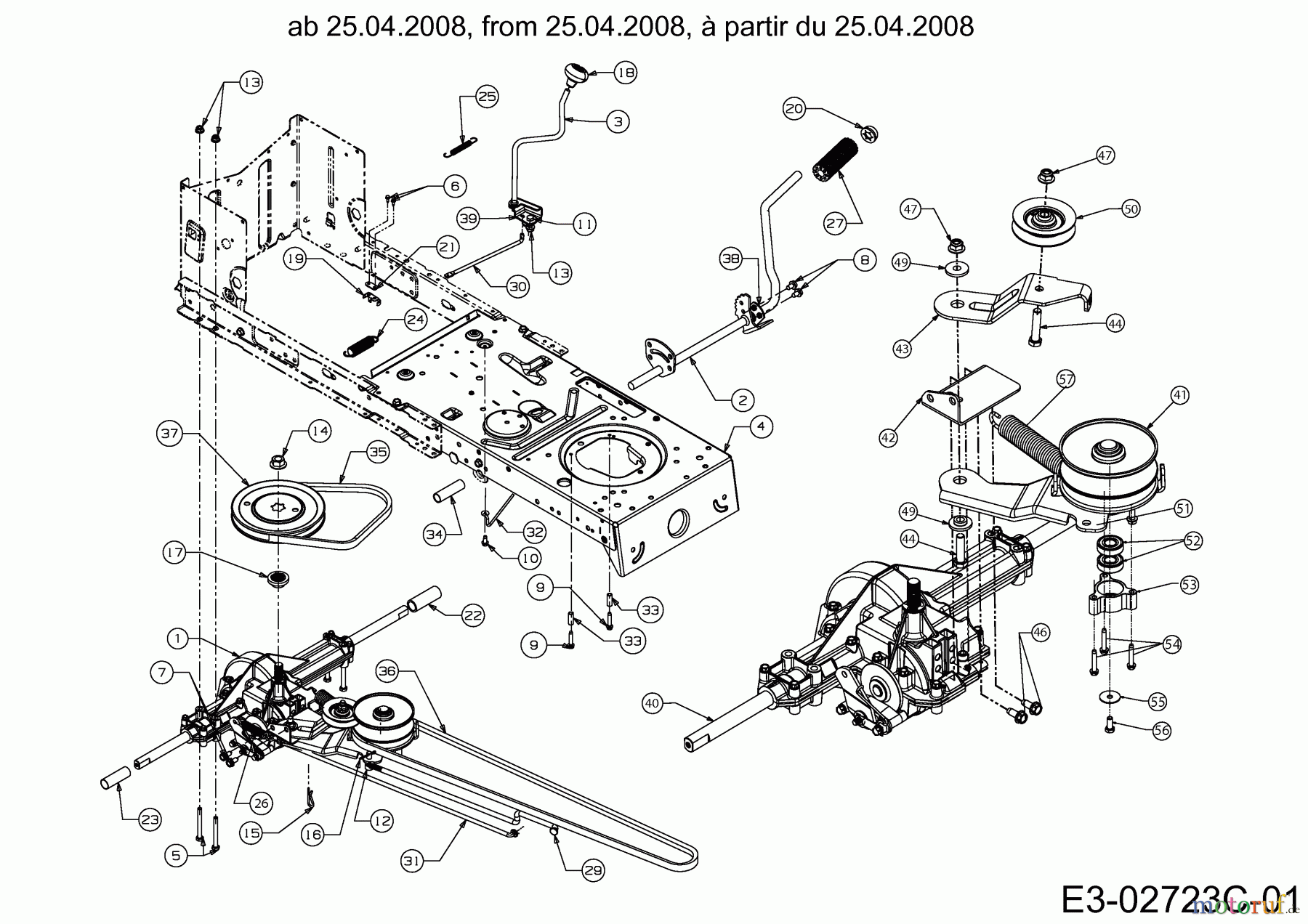  Black Edition Lawn tractors 155/96 T 13AH760F615  (2009) Drive system