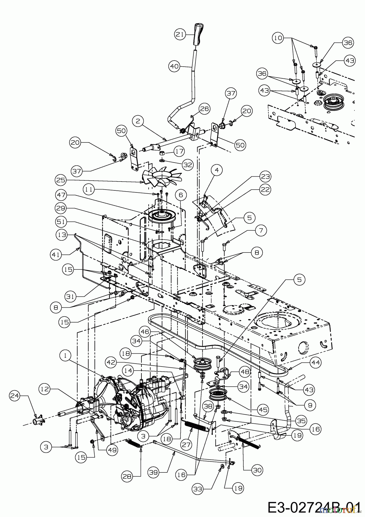  MTD untill 2011 Lawn tractors Platinum SD 25/107 H 13AI793G686  (2007) Drive system