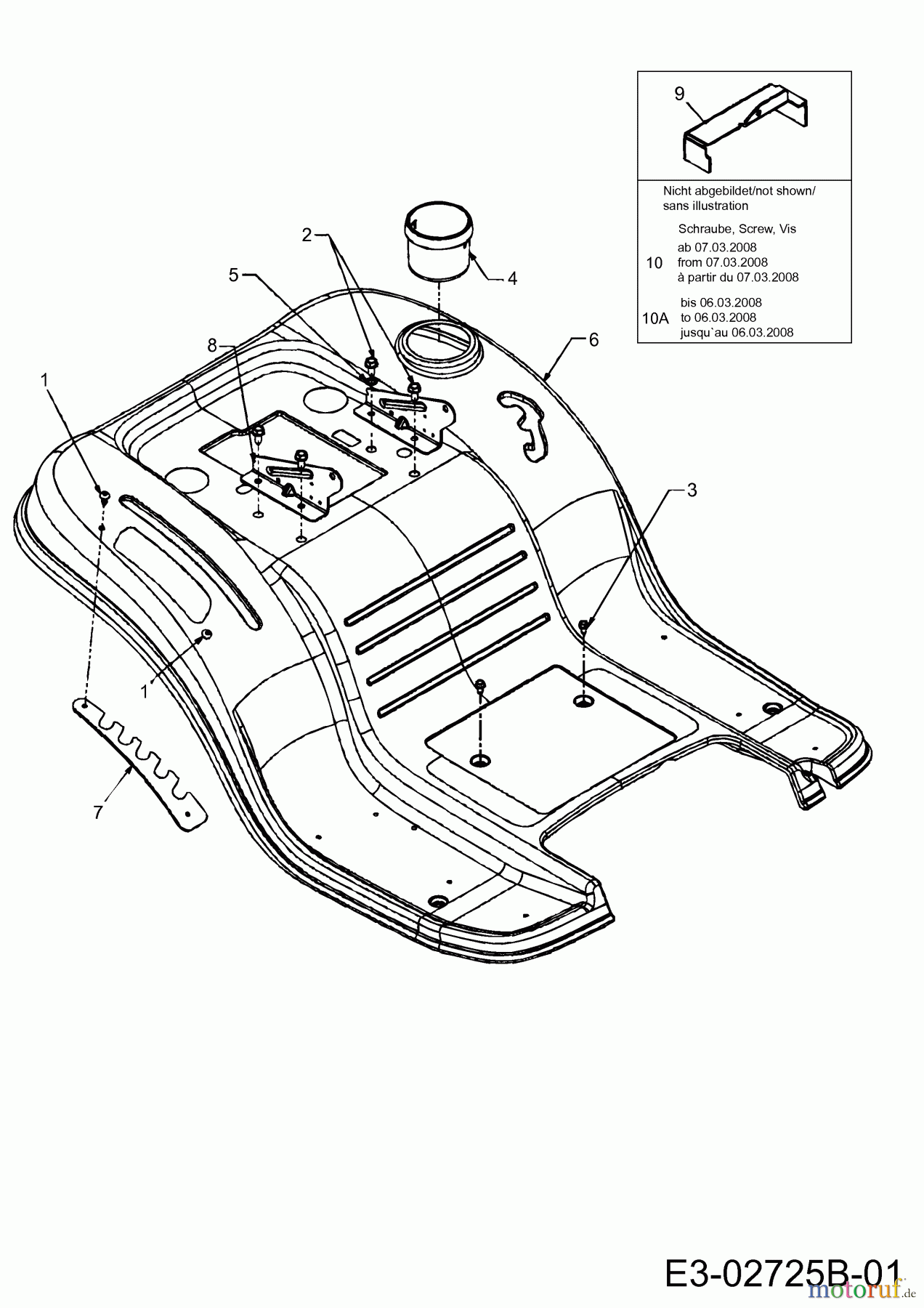  Raiffeisen Lawn tractors RMS 7145-96 T 13AM777F628  (2009) Fender