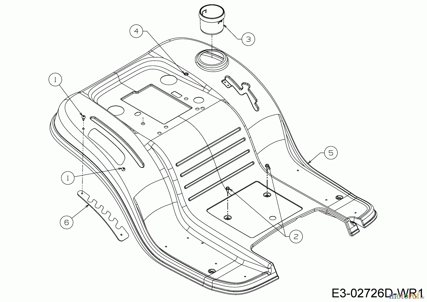  WOLF-Garten Expert Lawn tractors E 13/96 H 13H2795F650  (2018) Fender