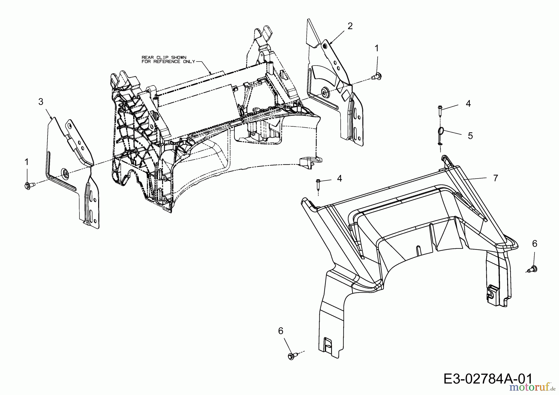  Mr.Gardener Petrol mower self propelled HW 53 BAV-ES 12AGPNM4629  (2014) Rear baffle, Handle bracket