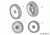 MTD Smart 53 SPB 12A-PC8R600 (2014) Listas de piezas de repuesto y dibujos Wheels