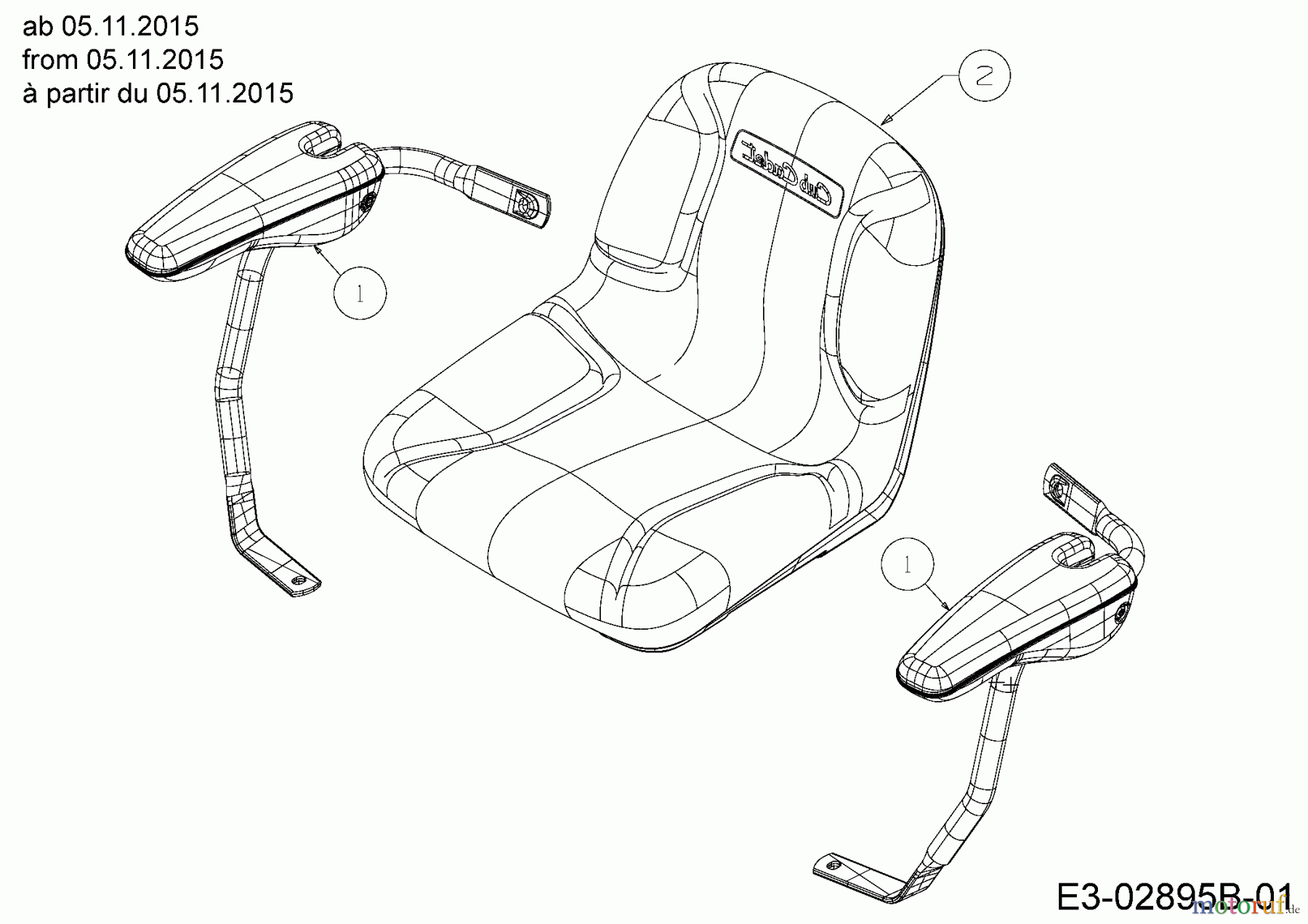  Cub Cadet Garden tractors CC 1224 KHP 14HQ94AP603  (2016) Seat