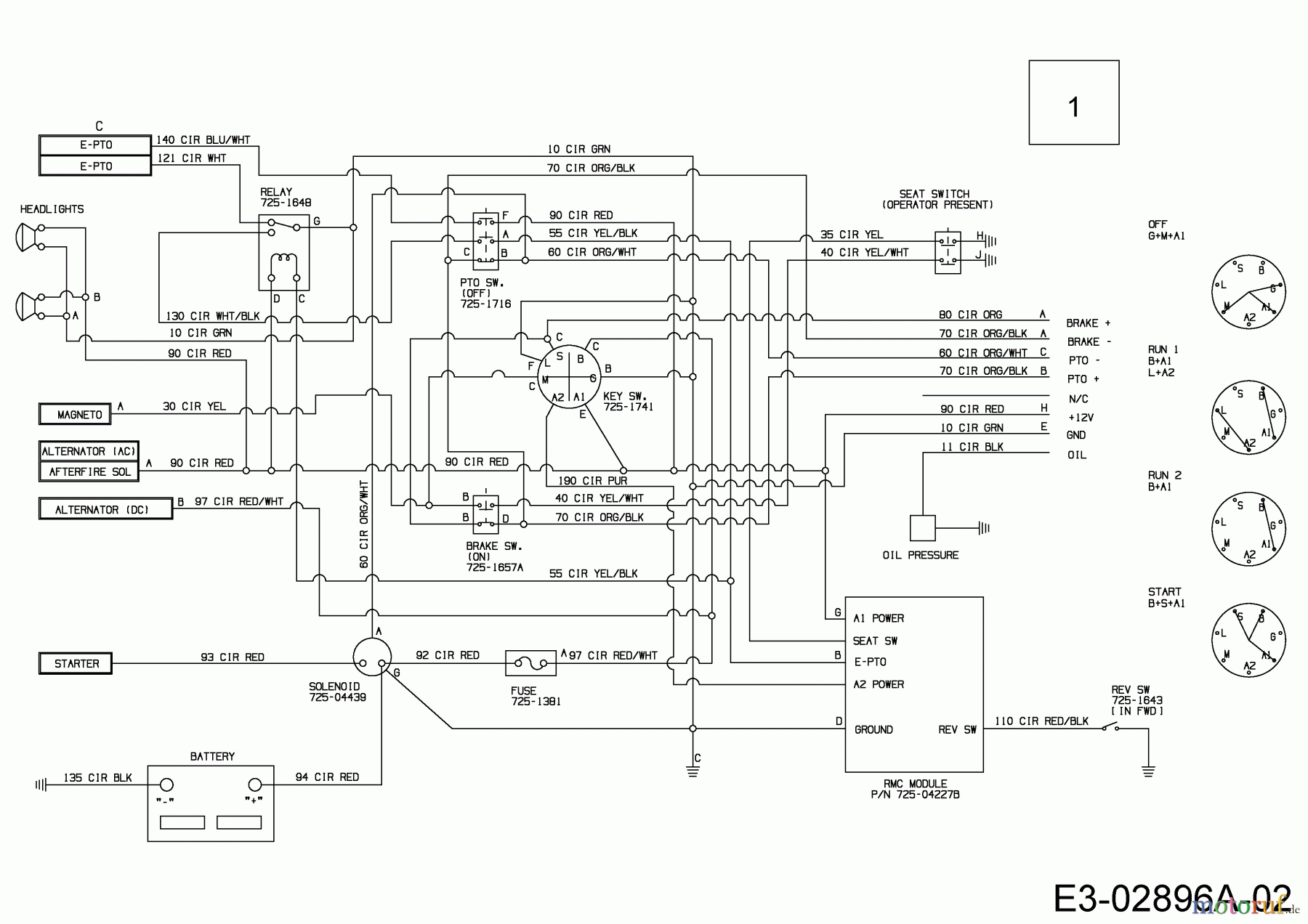  Massey Ferguson Lawn tractors MF 42-22 SD 13AF93GG695  (2014) Wiring diagram