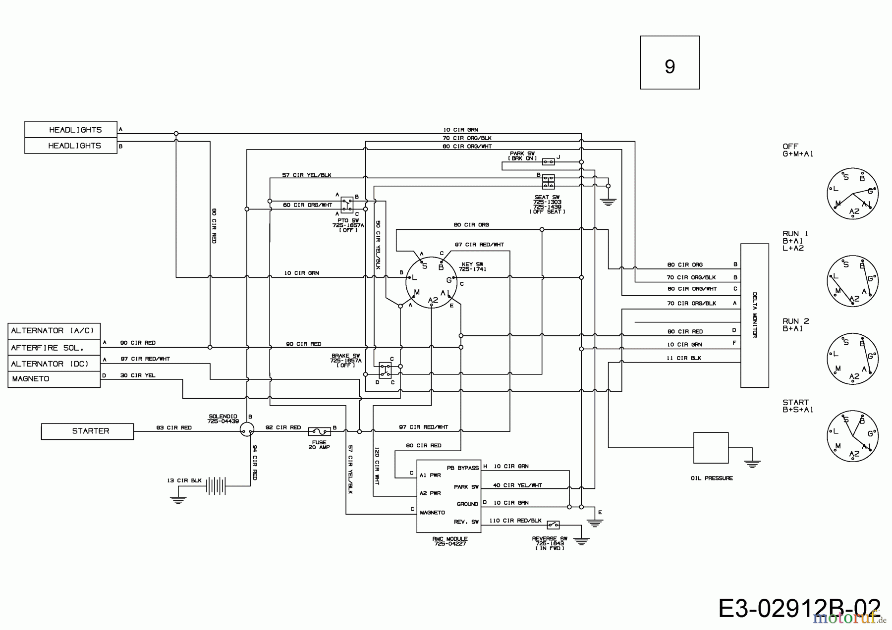  Gutbrod Lawn tractors DLX 107 SHLK 13AI616G690  (2007) Wiring diagram