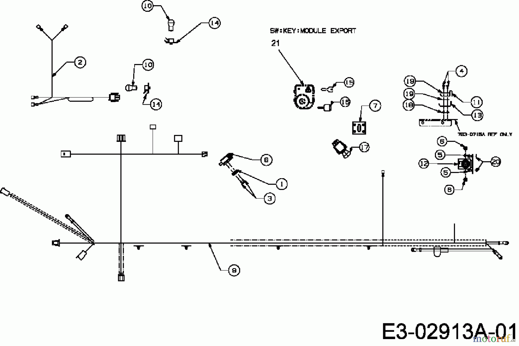  Gutbrod Lawn tractors DLX 127 SAL 13AP606P690  (2006) Electric parts