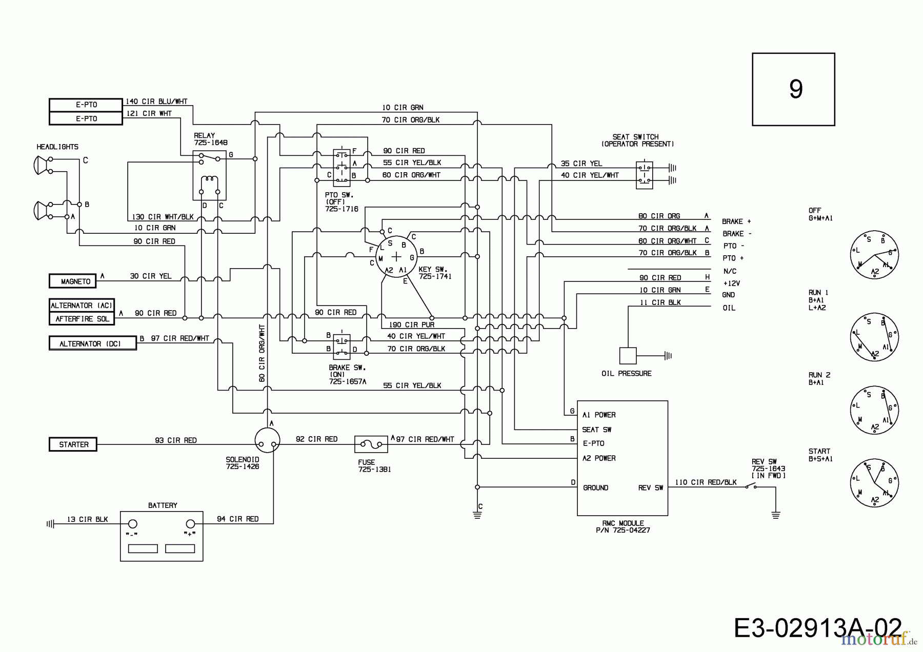  Yard-Man Lawn tractors AP 6200 13AP604P643  (2006) Wiring diagram