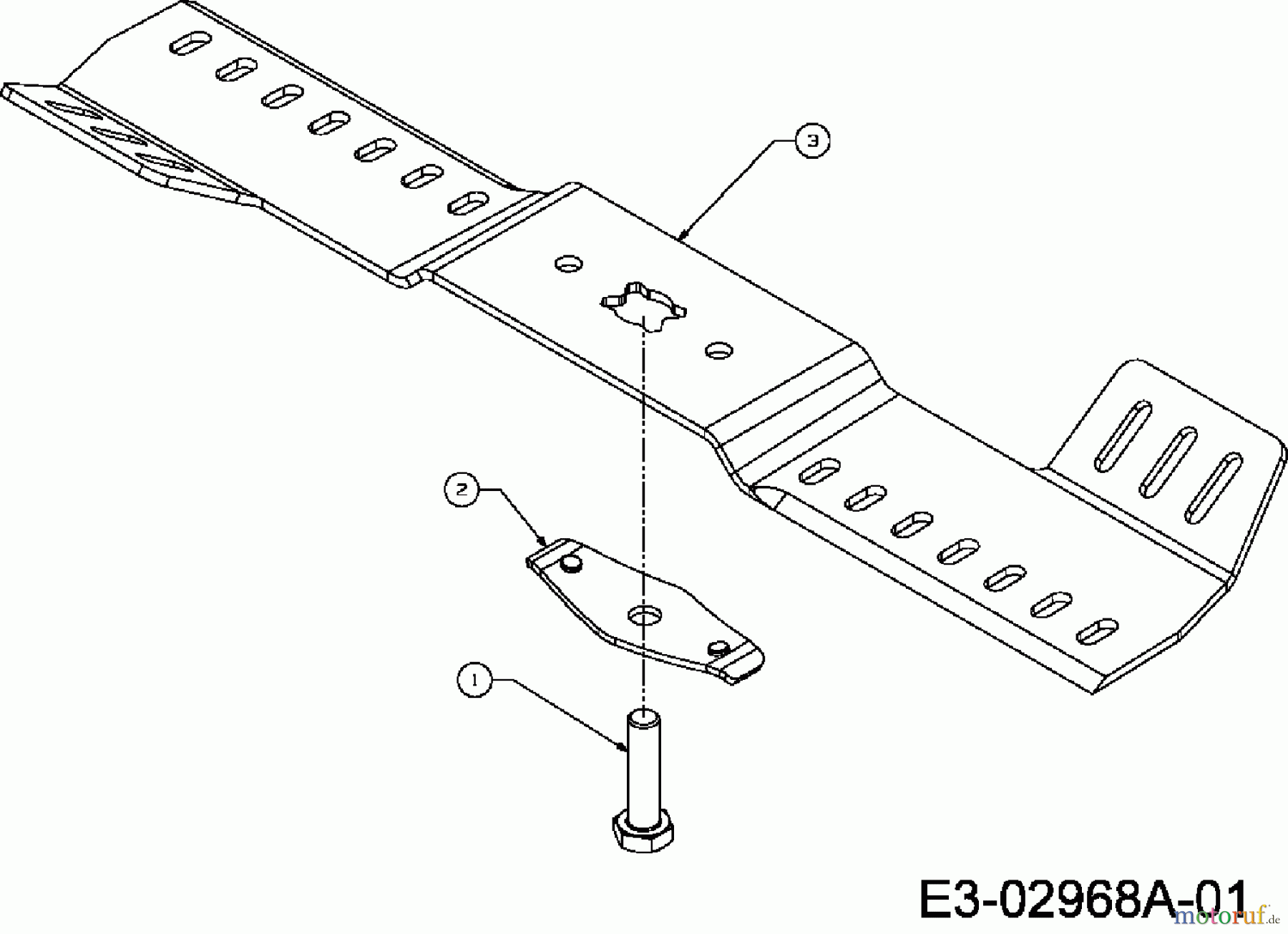  Mac Allister Petrol mower self propelled 5045 B 12E-T58L668  (2007) Blade